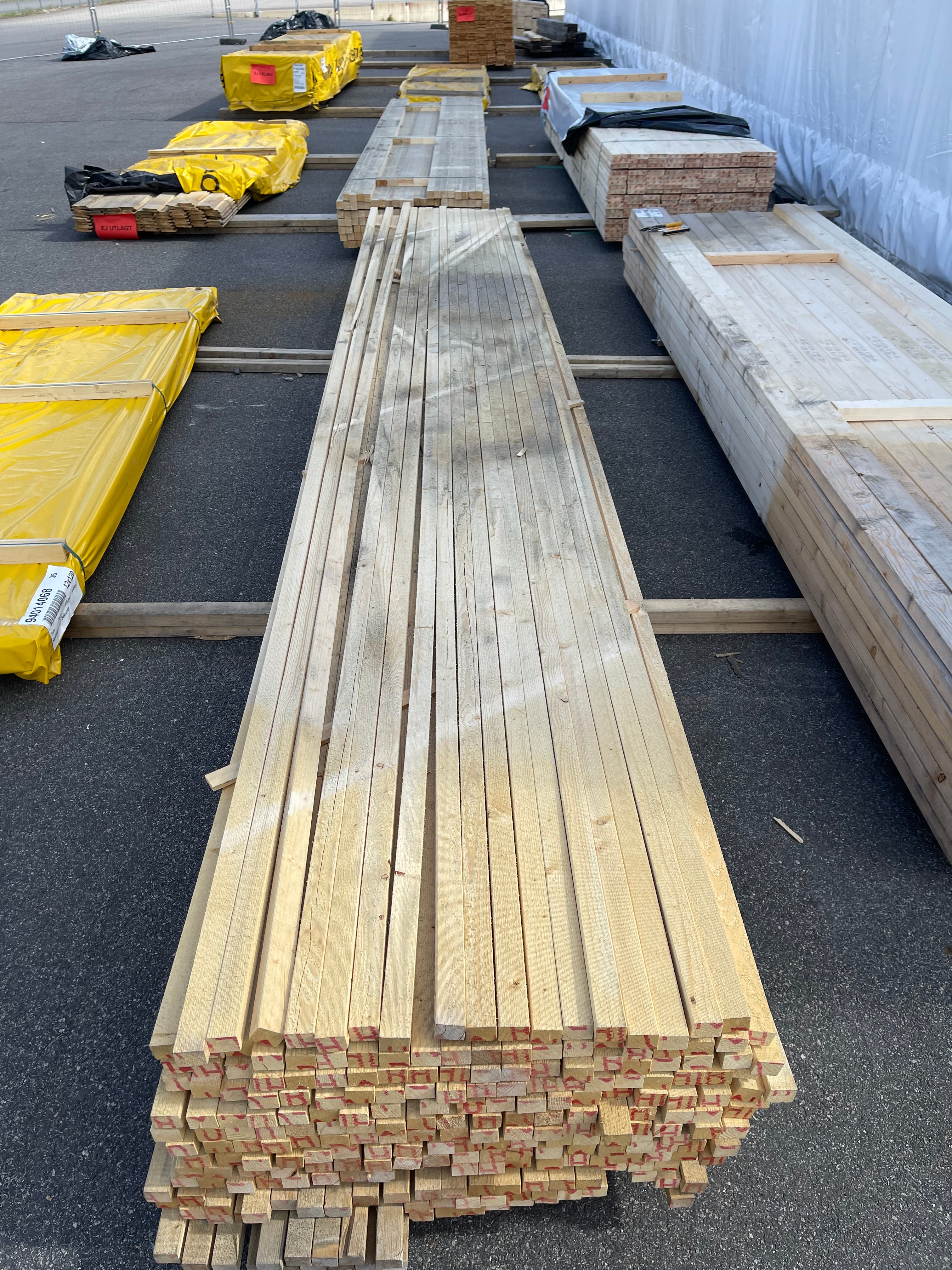Paket Läkt 30x38 mm – 5,40 m – 256 st – Gran Ohyvlad
