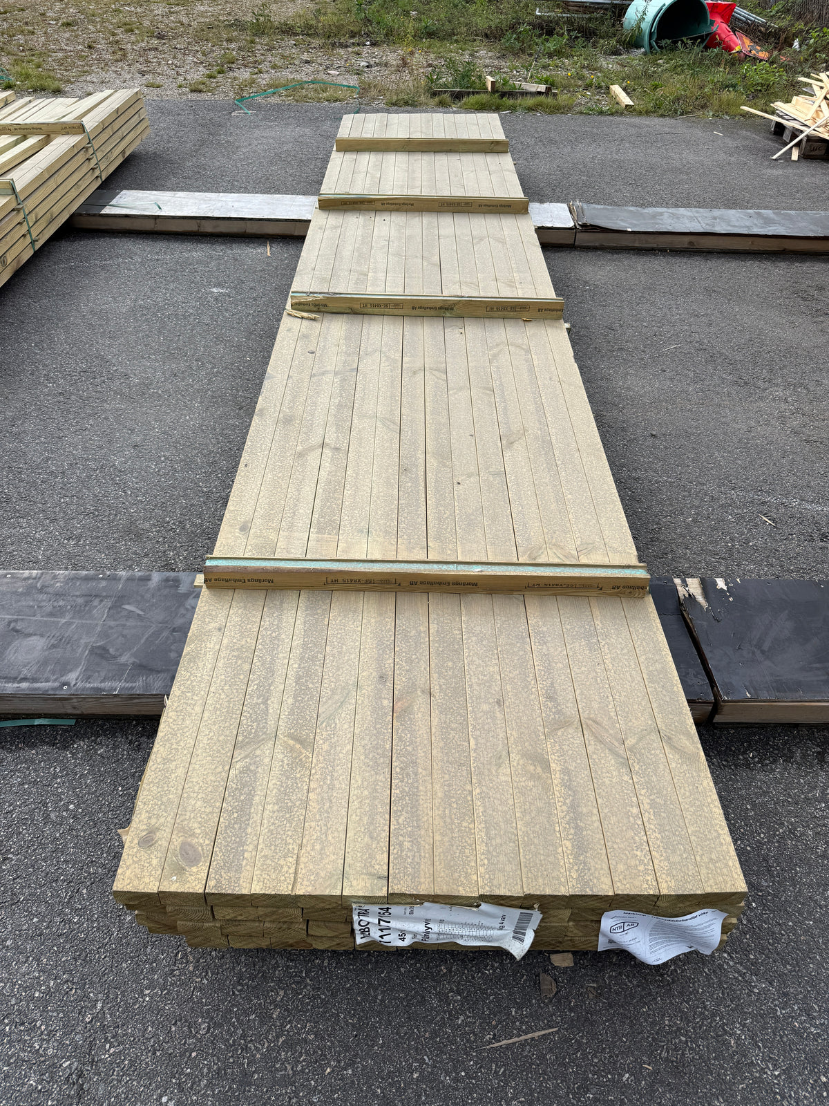 Paket Tryckimpregnerade Reglar 45x70mm, 56st 5,40m