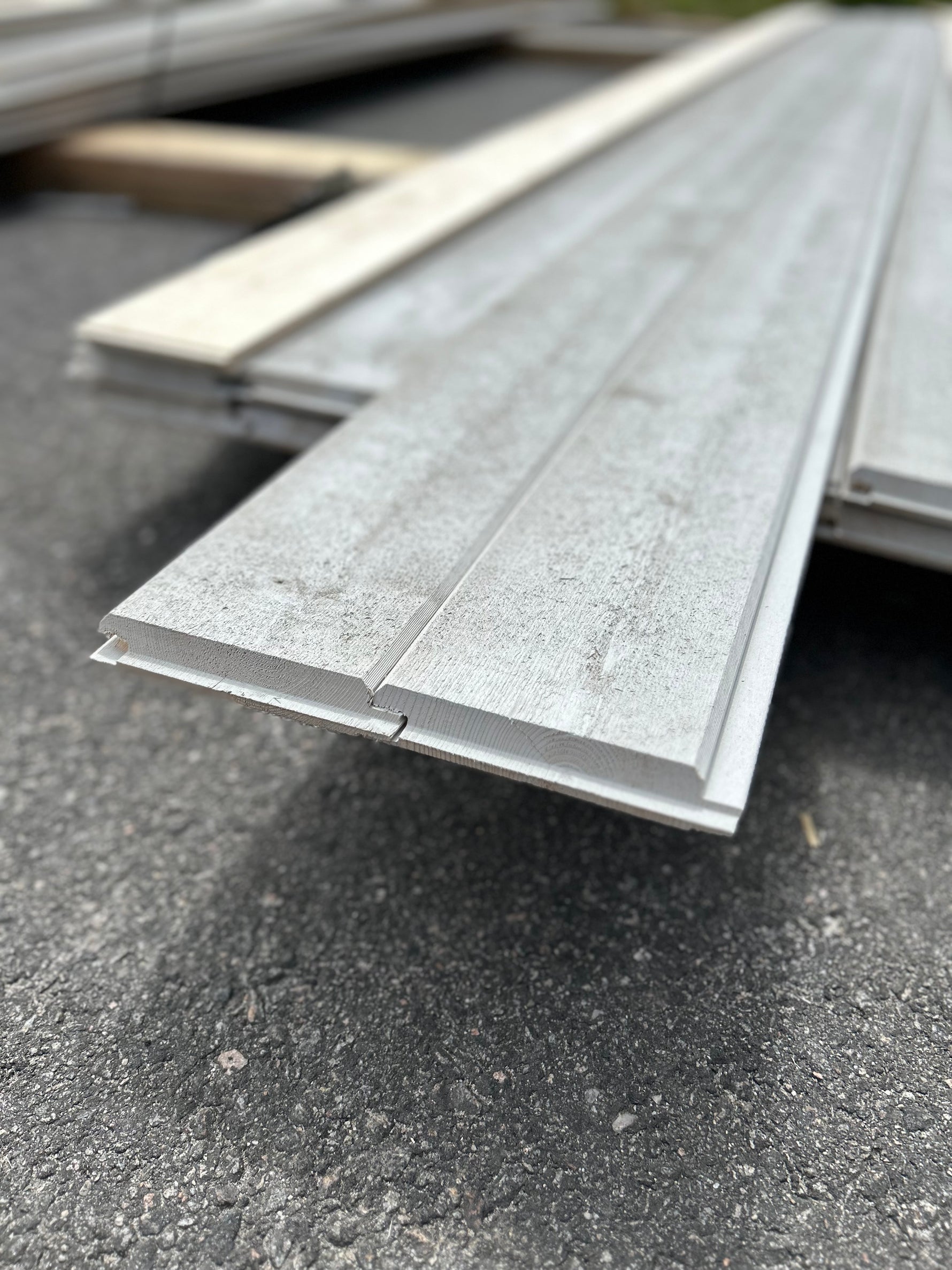 Paket Dubbelfas Halvspont Ändspont 22x145mm 4,80m 19st Grundmålad
