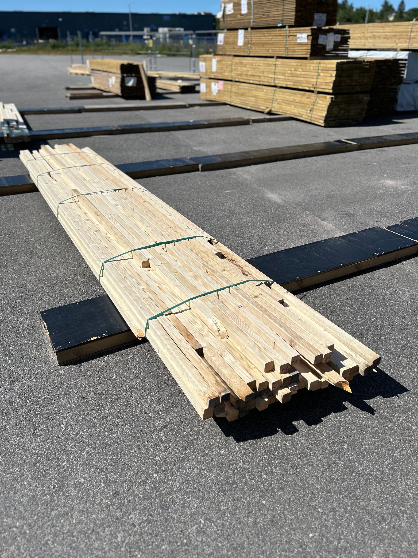 Paket Utsorterade Reglar 45x45 mm – 53 st (1,80–4,80 m, Gran)