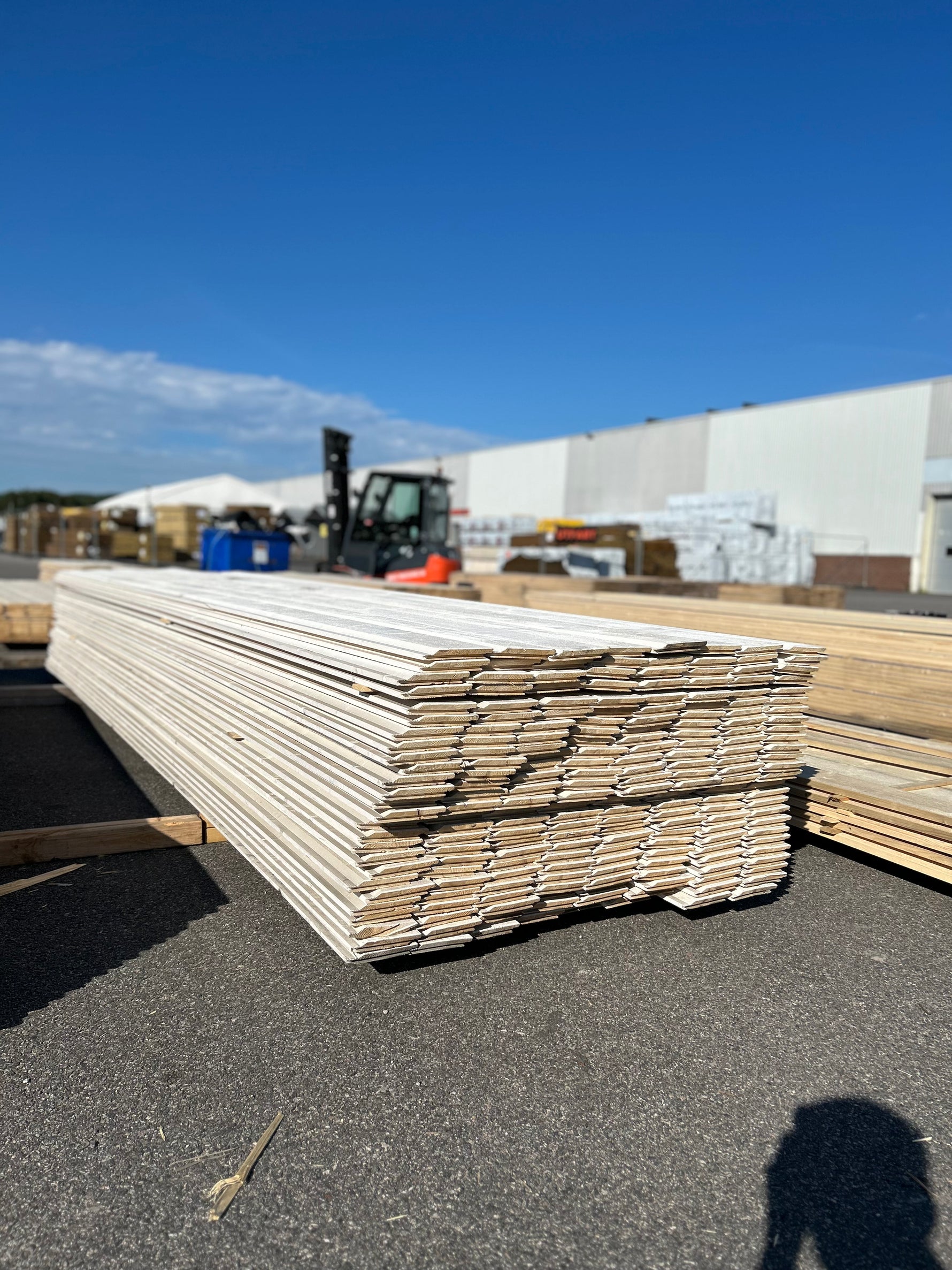Paket Ytterpanel Dubbelfasspont 22x145mm, 208st 4.80m Grundmålad