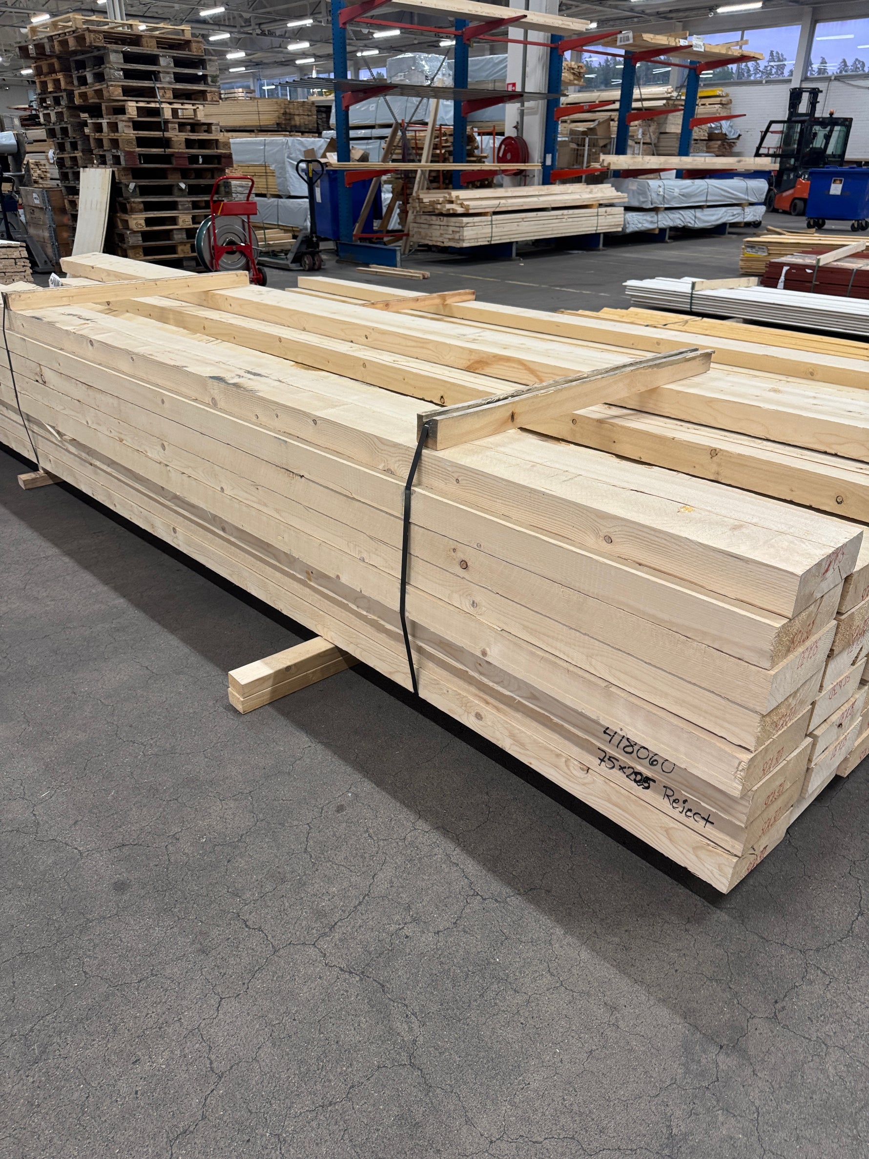 Paket Ohyvlade Reglar 75x225mm – 36 st Blandade längder