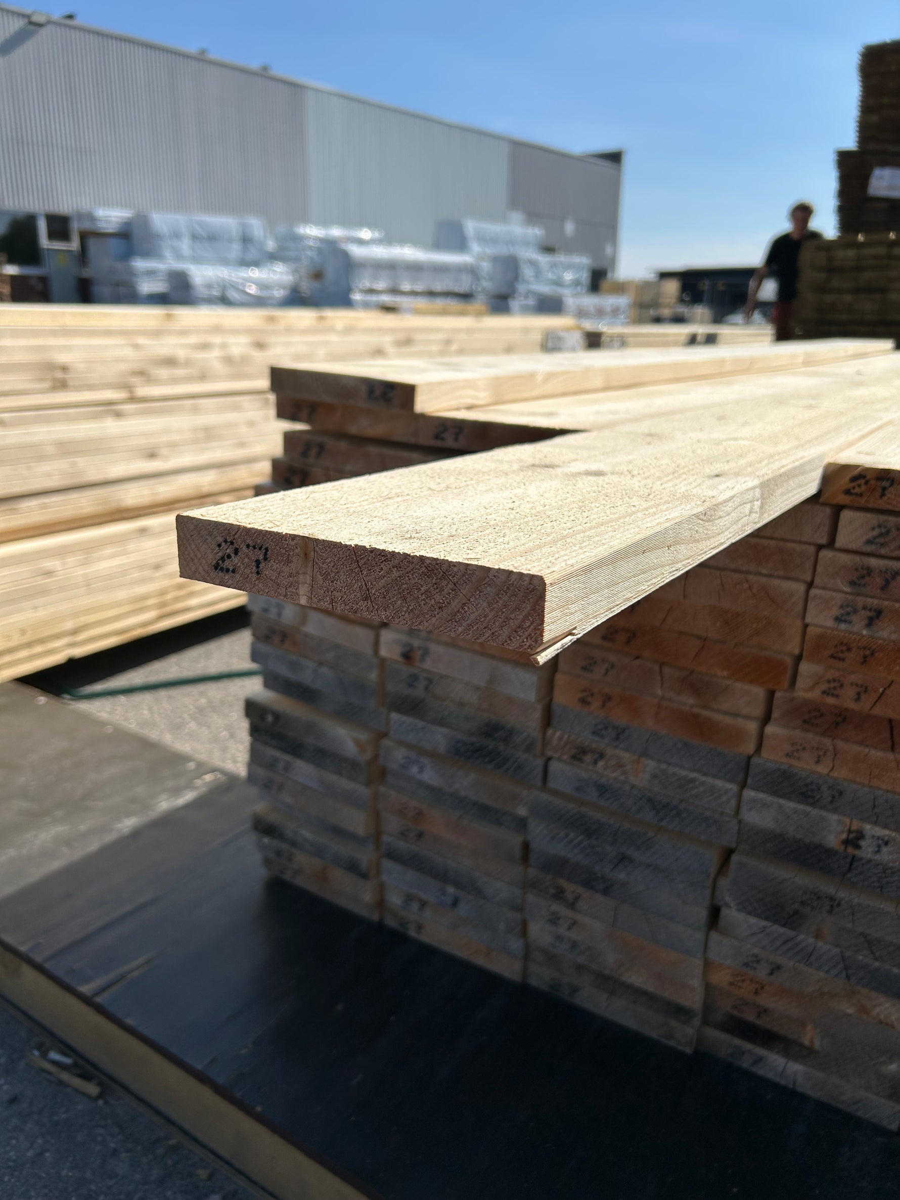 Paket Finsågade Brädor 28x170mm 2.70m 116st Obehandlade