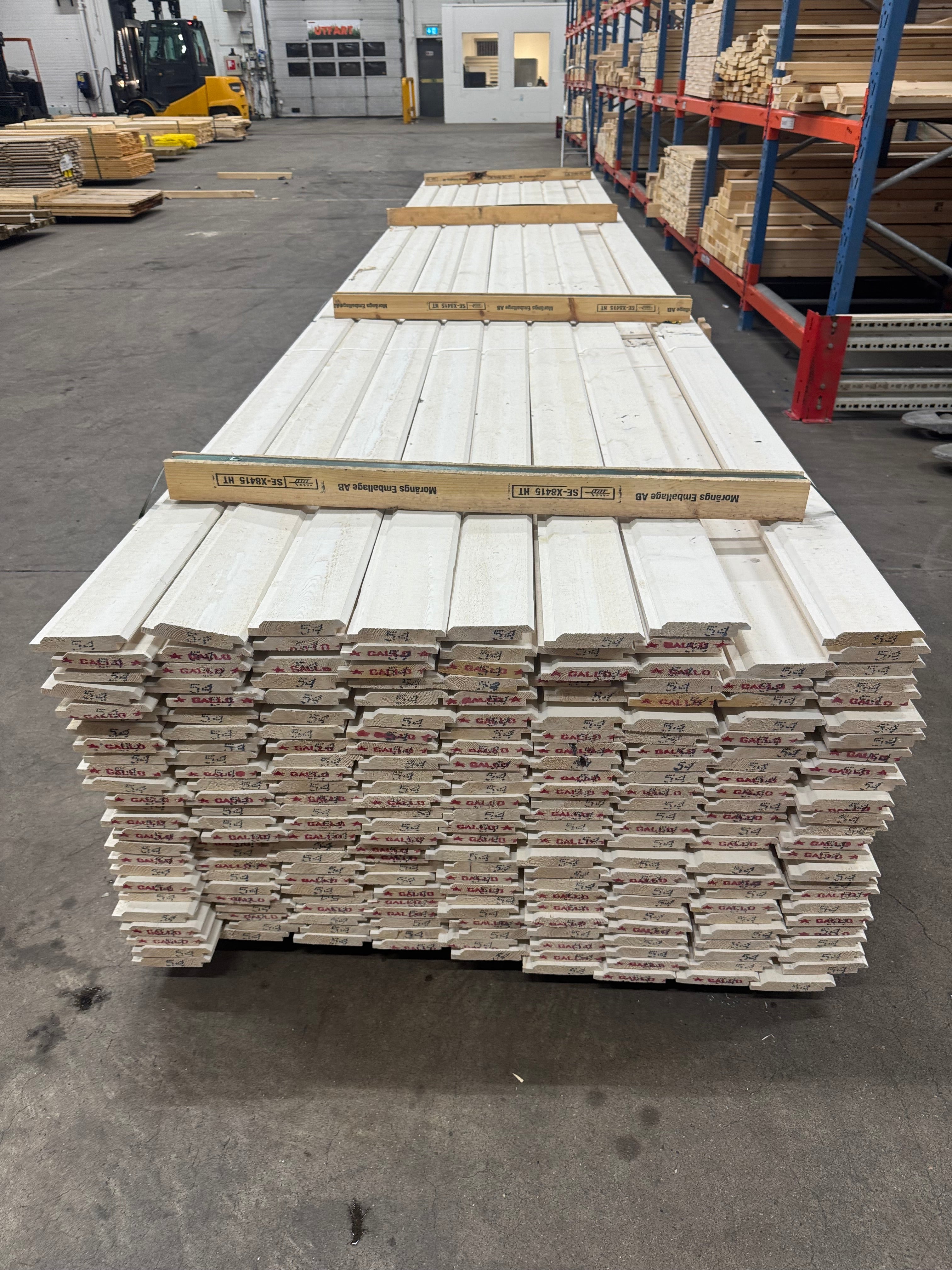 Paket Ytterpanel Dubbelfas 22x120mm – 220 st 5,40 m (Grundmålad vit)