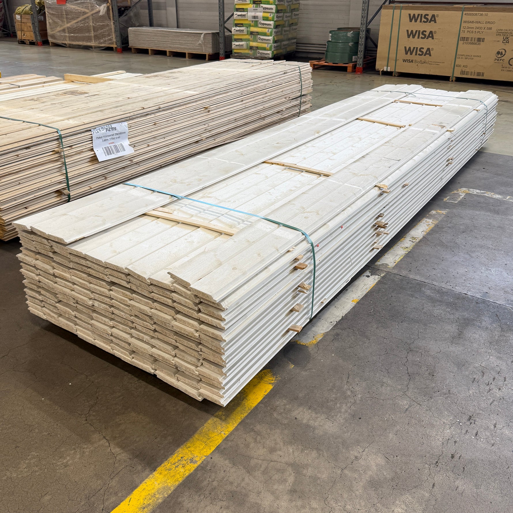 Paket Dubbelfas Halvspont 22x120mm, 135st 4,20m- Grundmålad