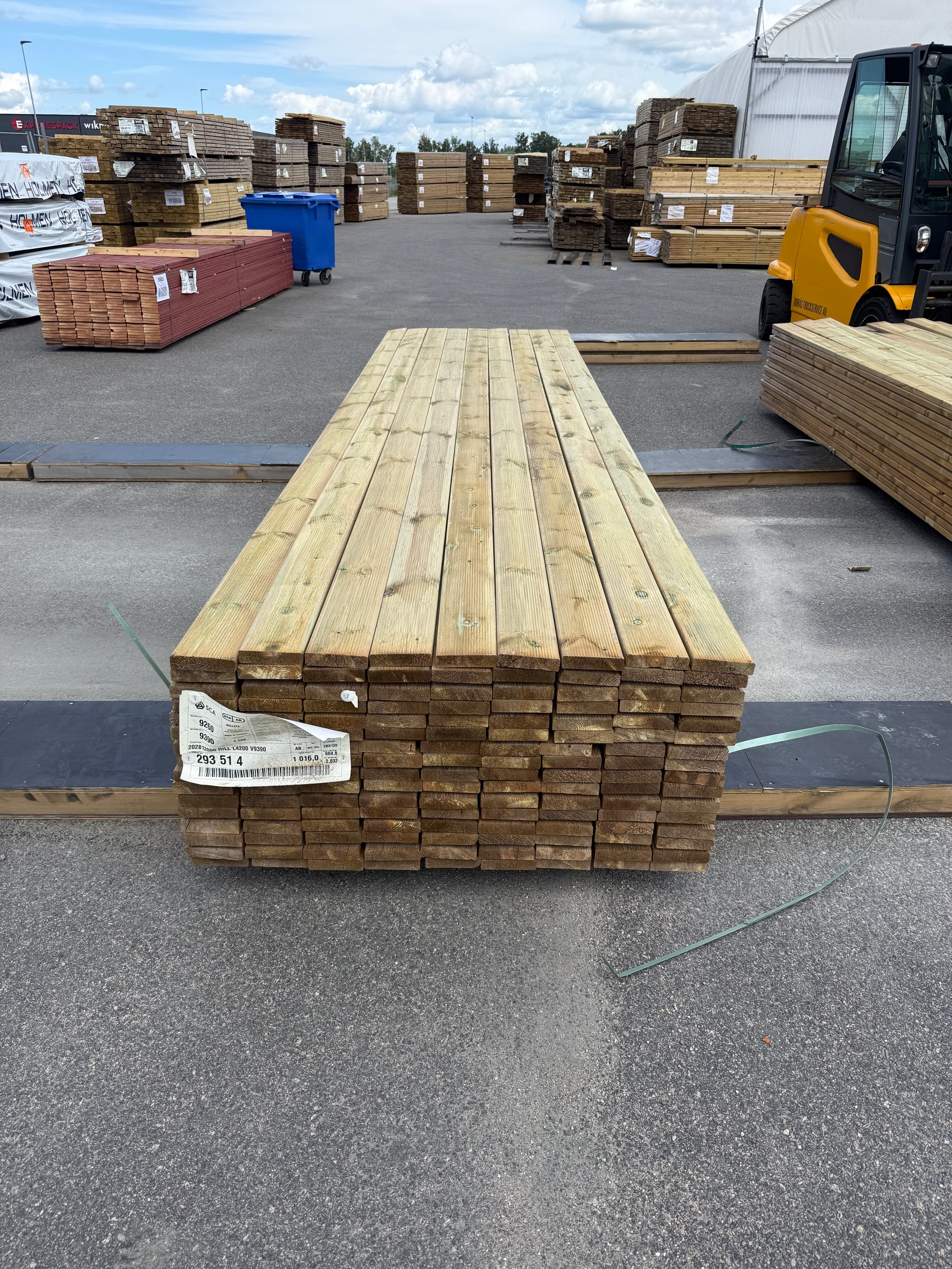Paket Tryckimpregnerad Rillad Trall 28x120mm, 144st 4.20m- Väderbitet