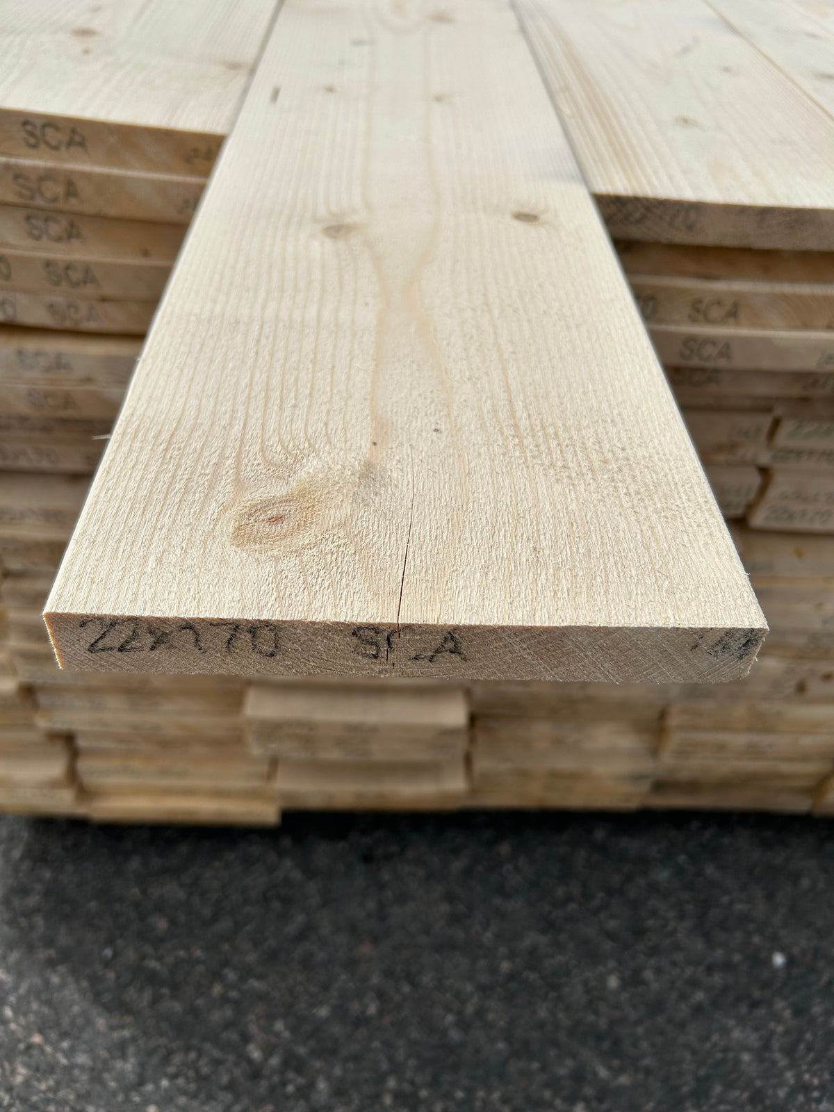 Parti Finsågade Brädor 22x170 mm – 4,80 m Obehandlade