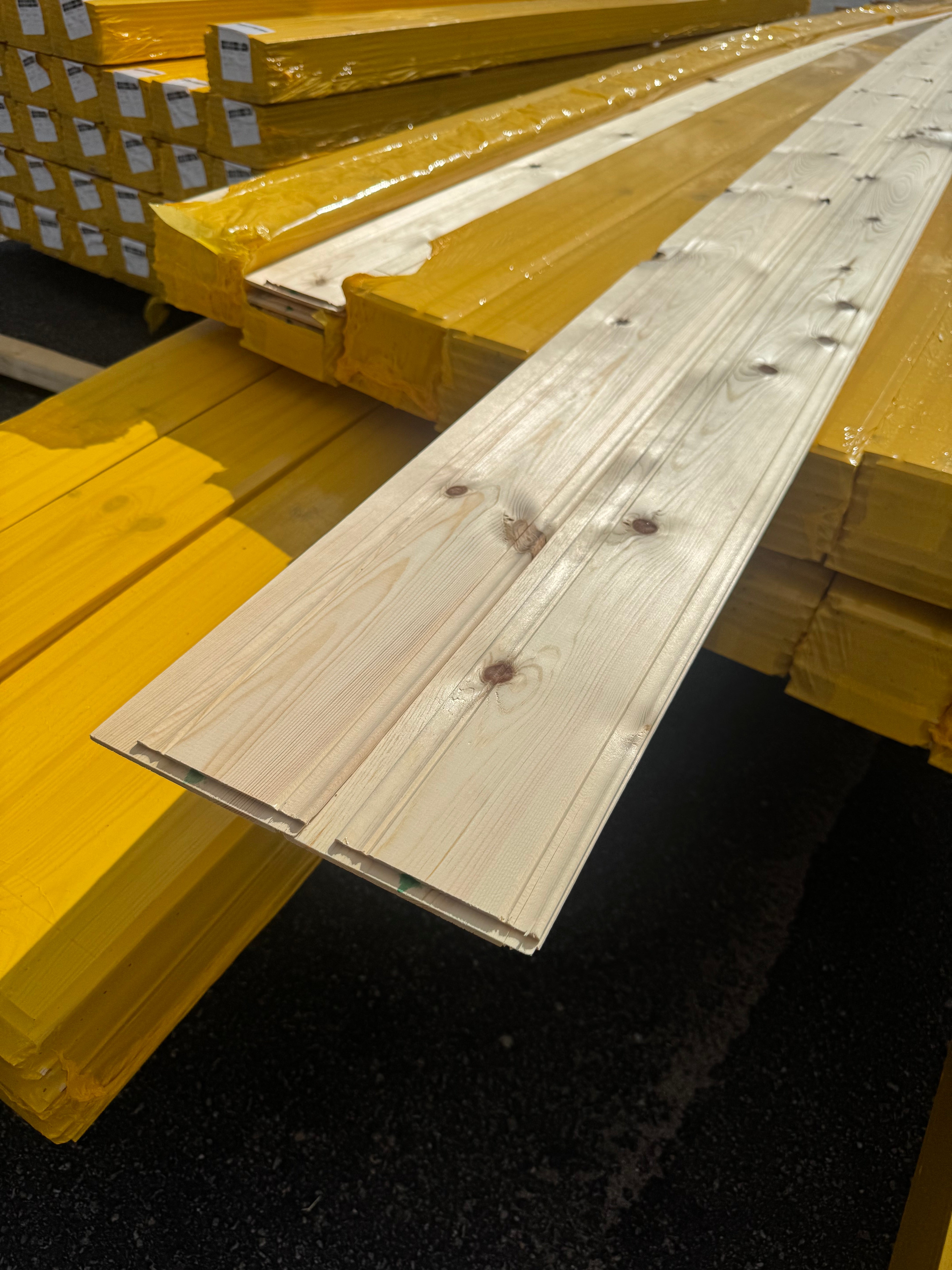 Herrgårdspanel 13x120 Furu – Sekunda, Obehandlad (ändspont)