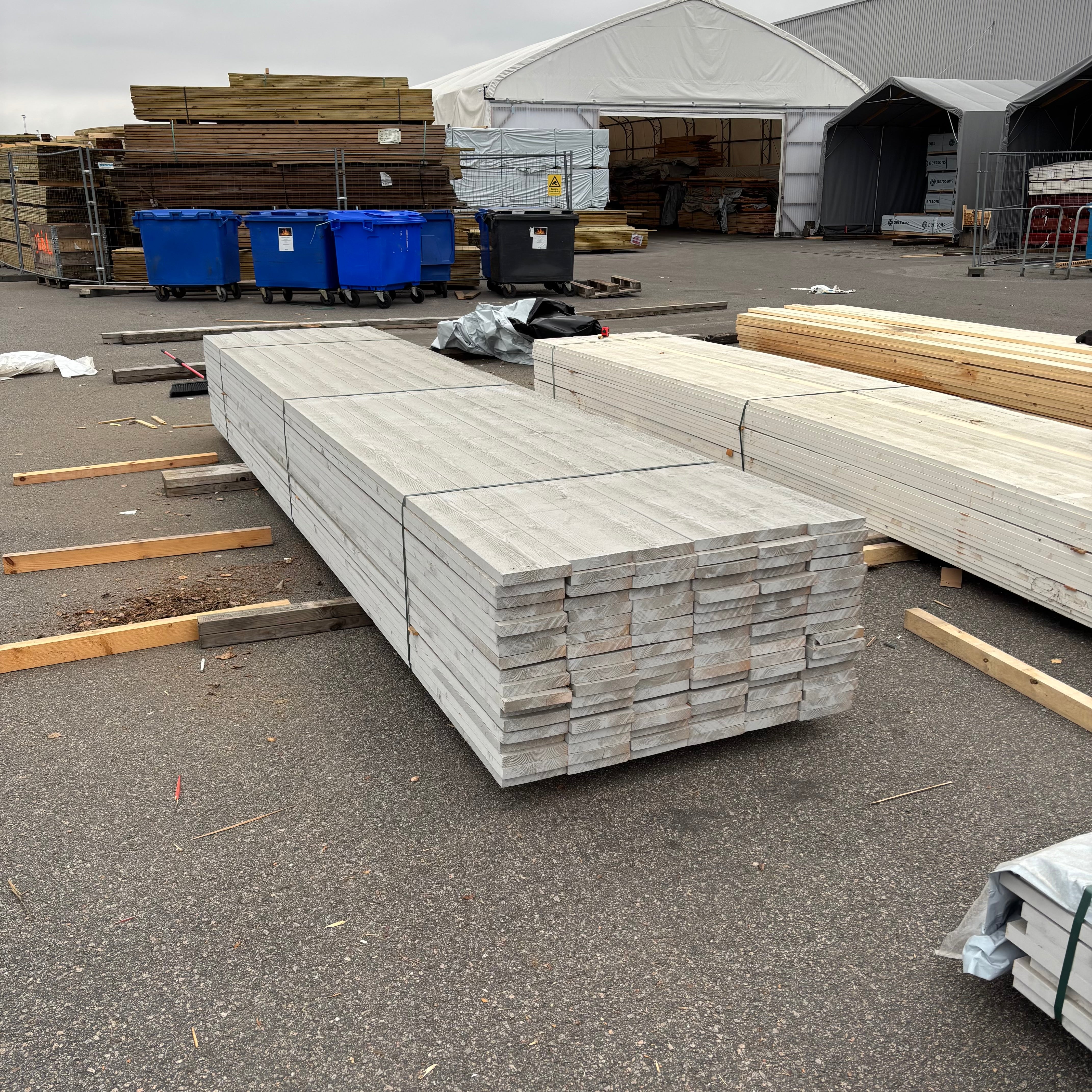 Paket Ytterpanel Finsågad 28x170mm – 108 st (4,80 m, Grå NCS S3000-N)