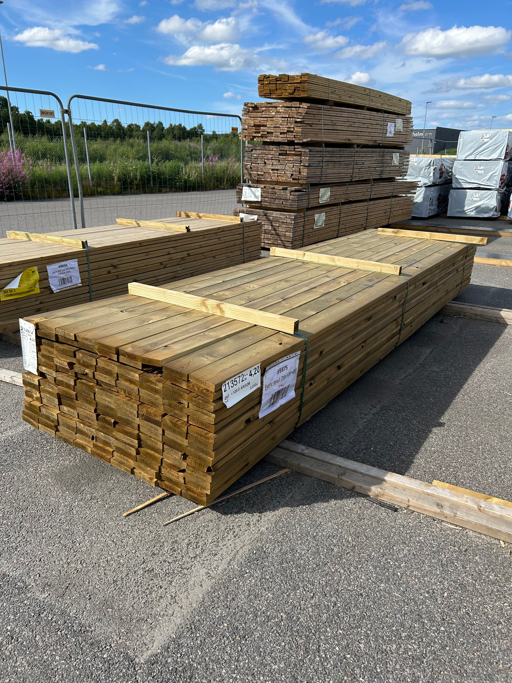Paket Trall Furu 28x120mm 4,20m 144st Impregnerad B-kvalitet