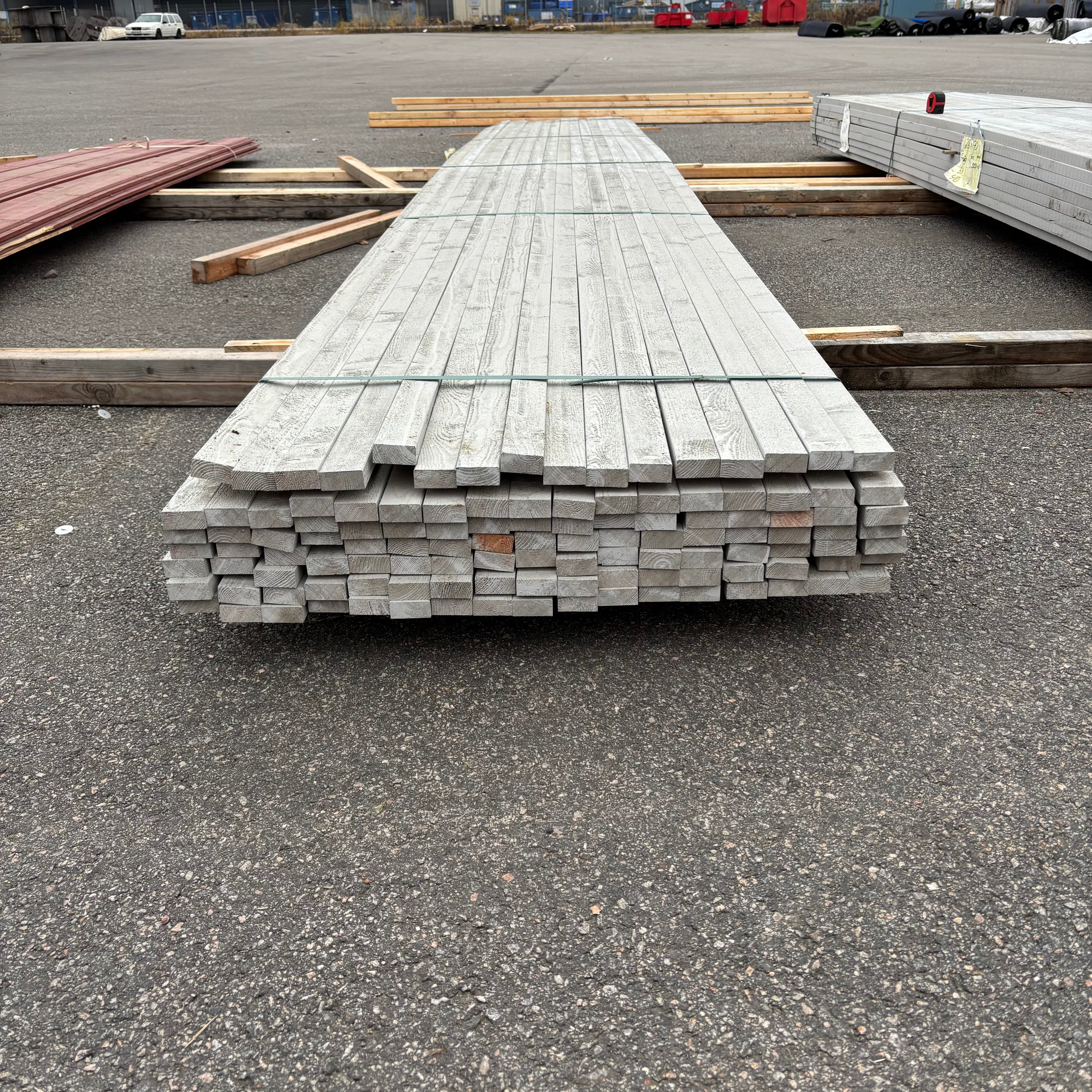 Paket Ytterpanel Finsågad 21x45mm – 118 st (5,40 m, Grå NCS S3000-N)