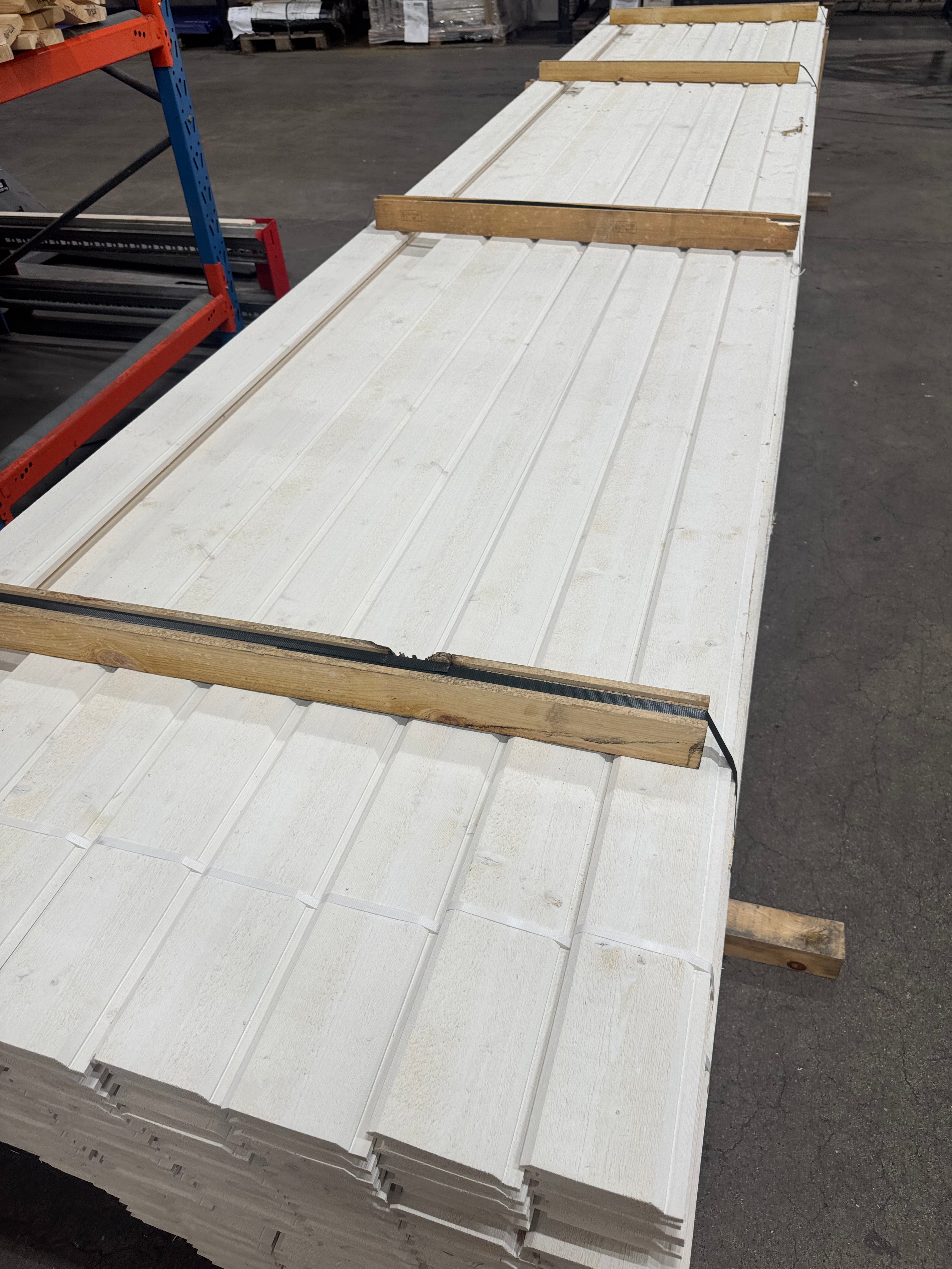 Paket Ytterpanel Dubbelfas 22x120mm – 220 st 5,40 m (Grundmålad vit)
