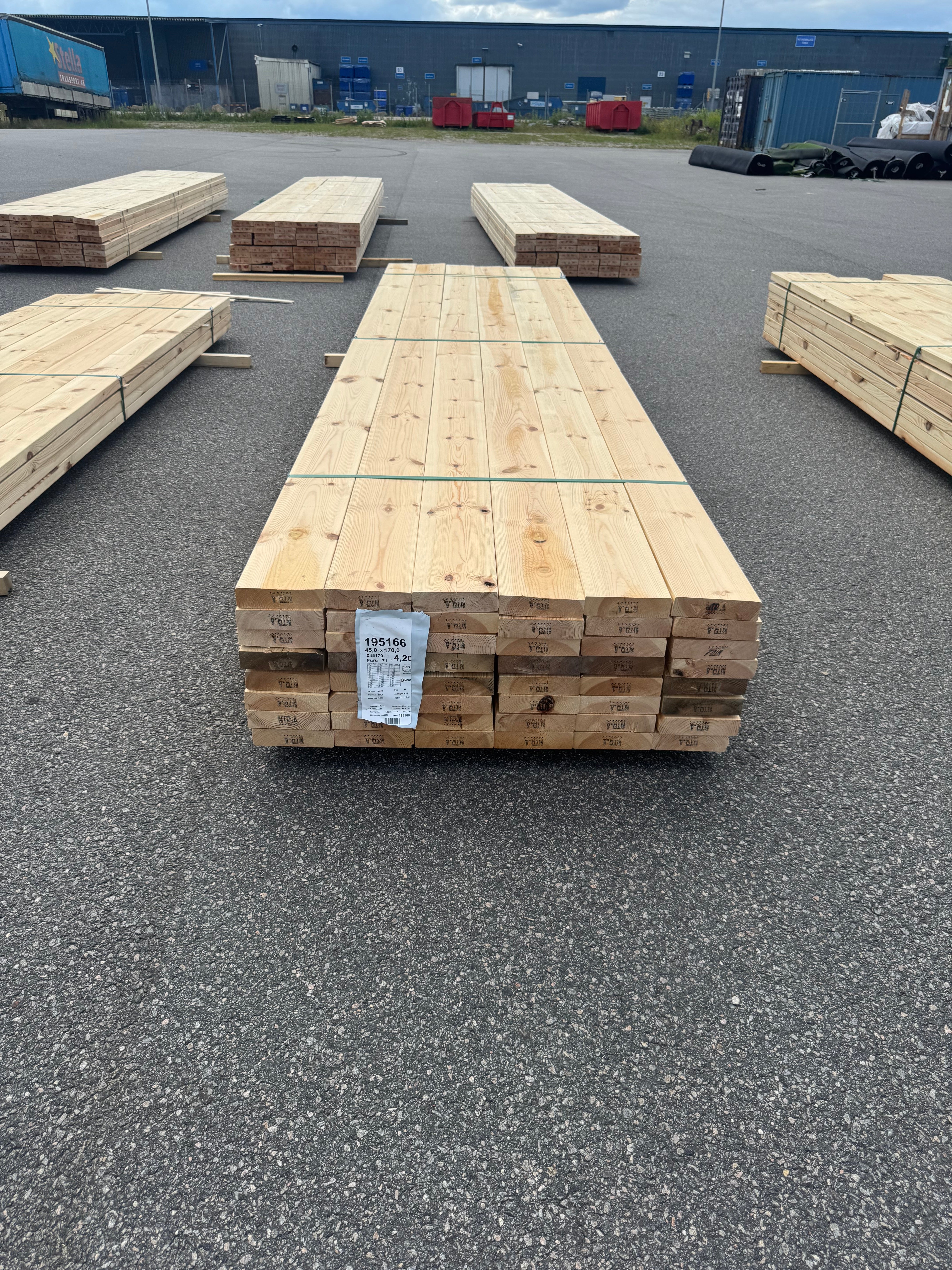 Paket Reglar 45x170 – 48 st (4,20 m, furu)