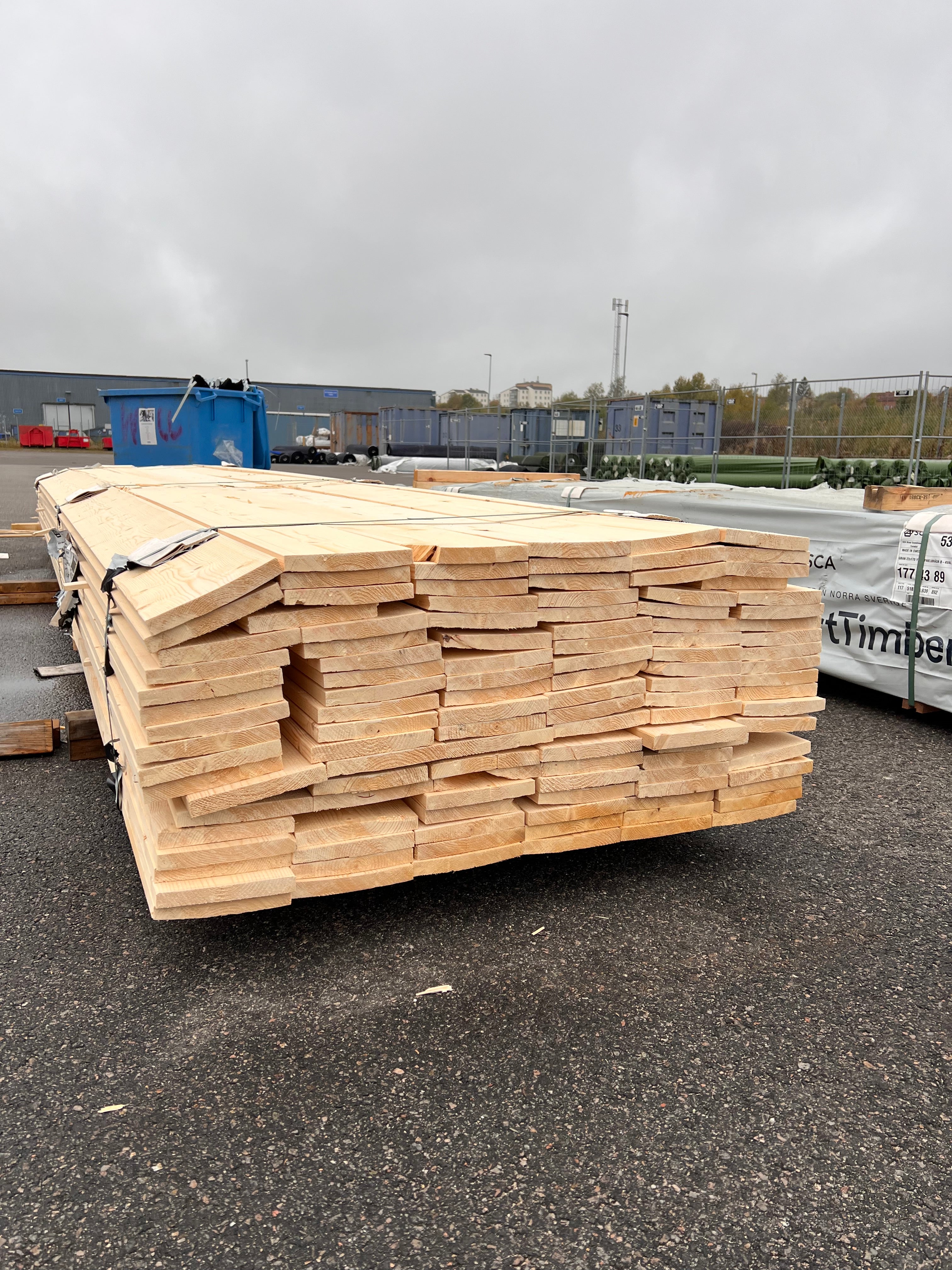 Paket Ytterpanelbräda 22x170 113 st 4,80-5,40m  (B-Sortering)