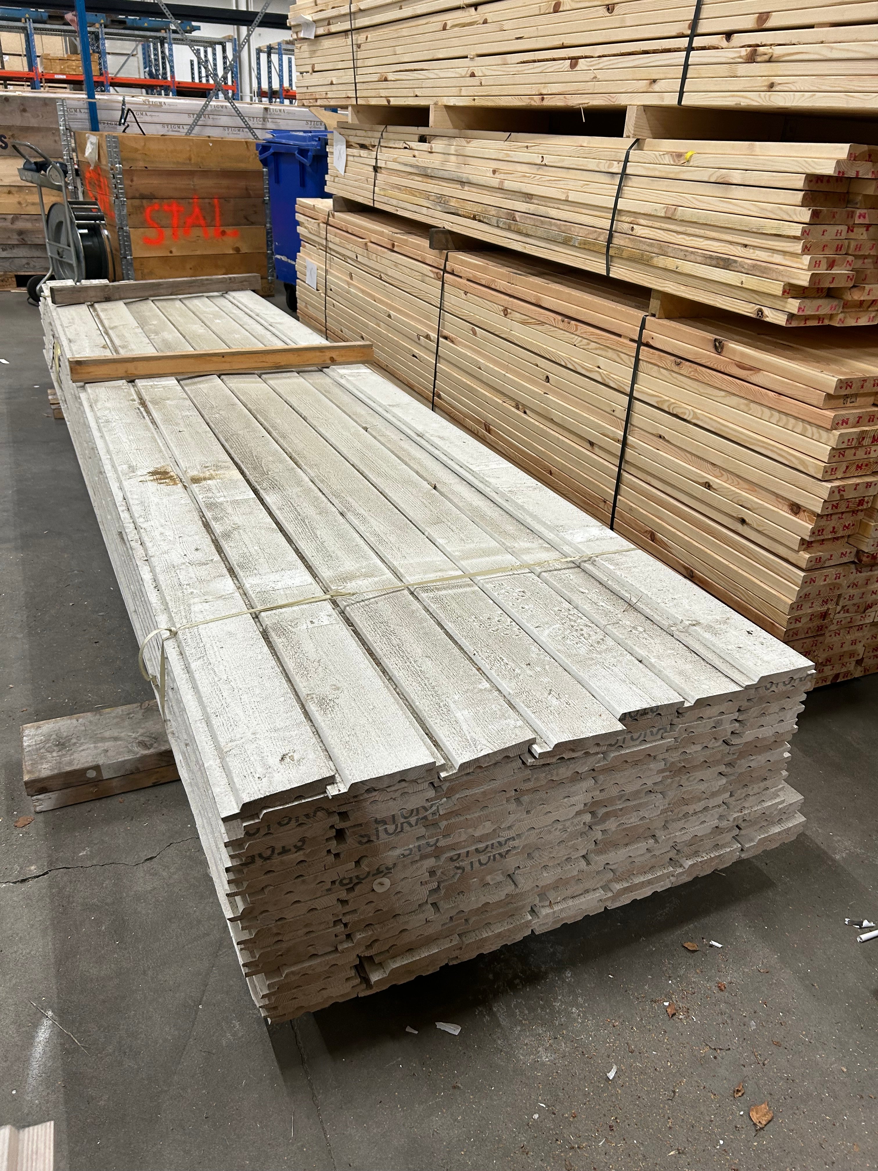 Paket Ytterpanel Falsad Enkelfas 21x147 mm – 126 st 4,20 m Vit