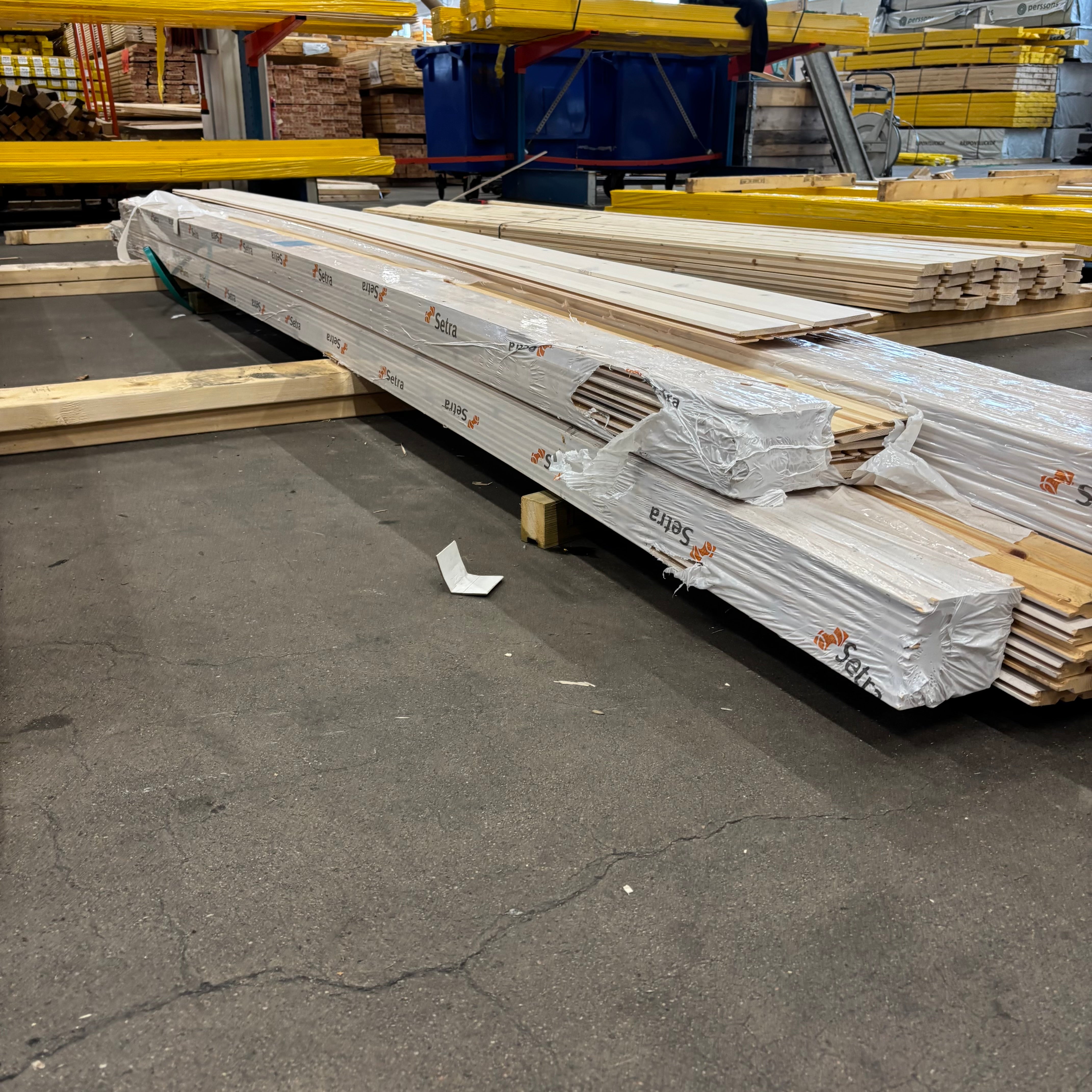 Paket Spårpanel 15x120mm – 48 st (3,90 m, furu, vitvax)