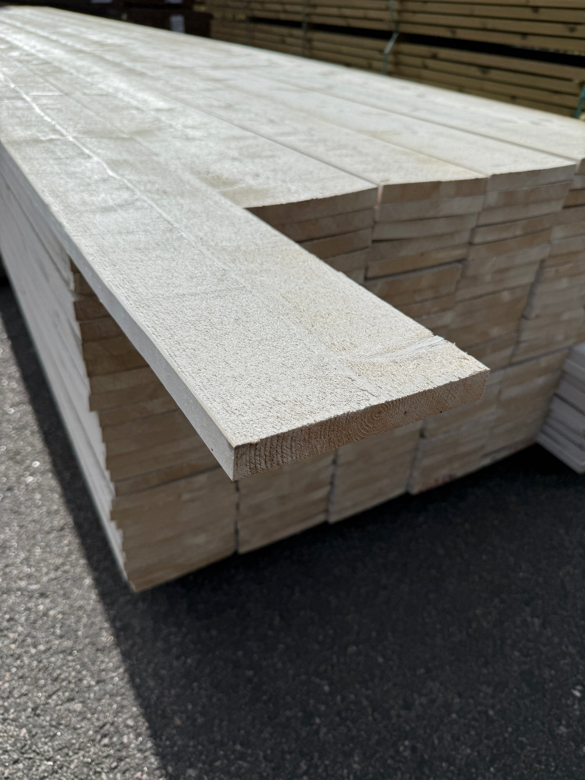 Paket Finsågade Brädor 22x170mm, 150st 5,40m Grundmålade