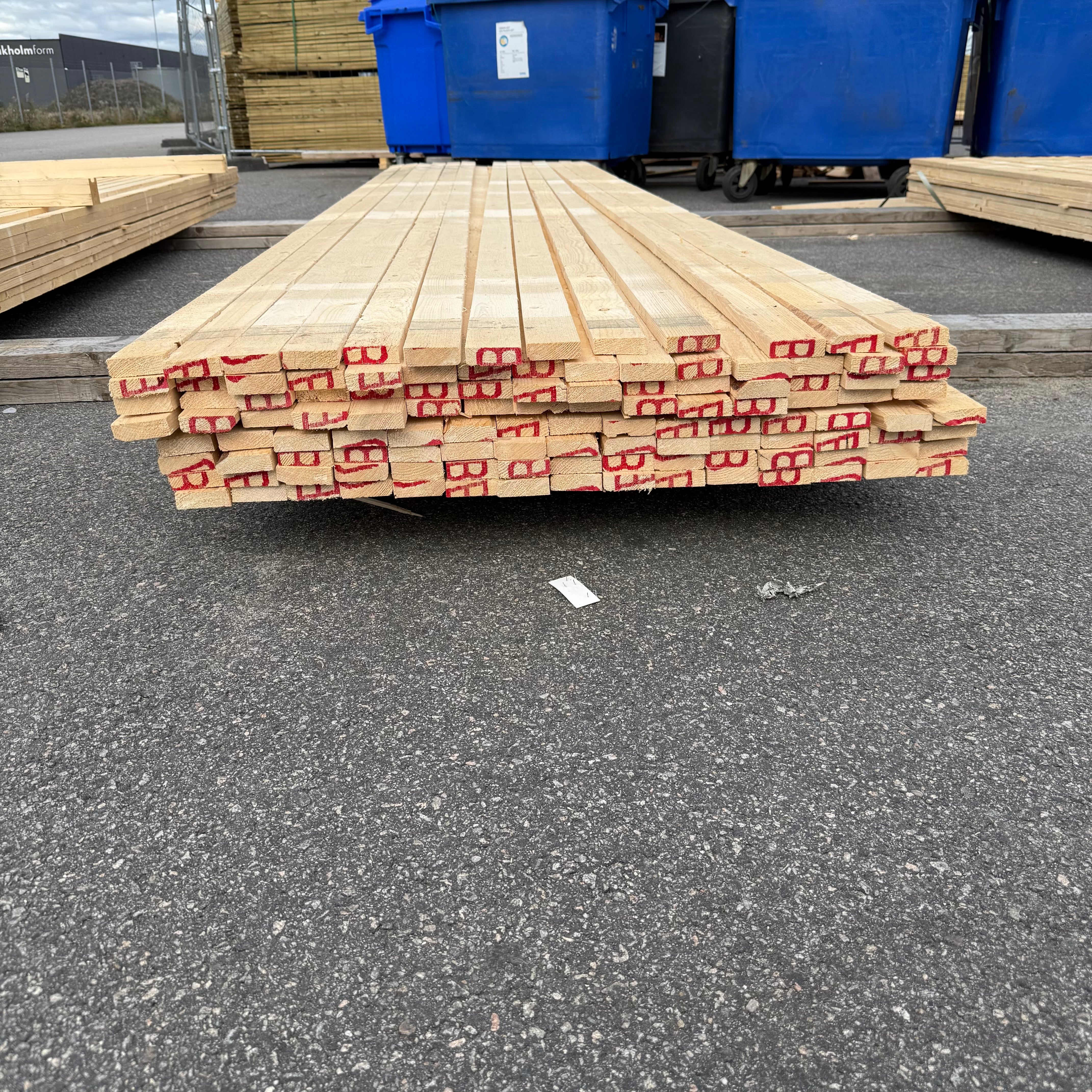 Paket Brädor 19x63mm – 118 st (4,20 m, gran, ohyvlad/råsågad)