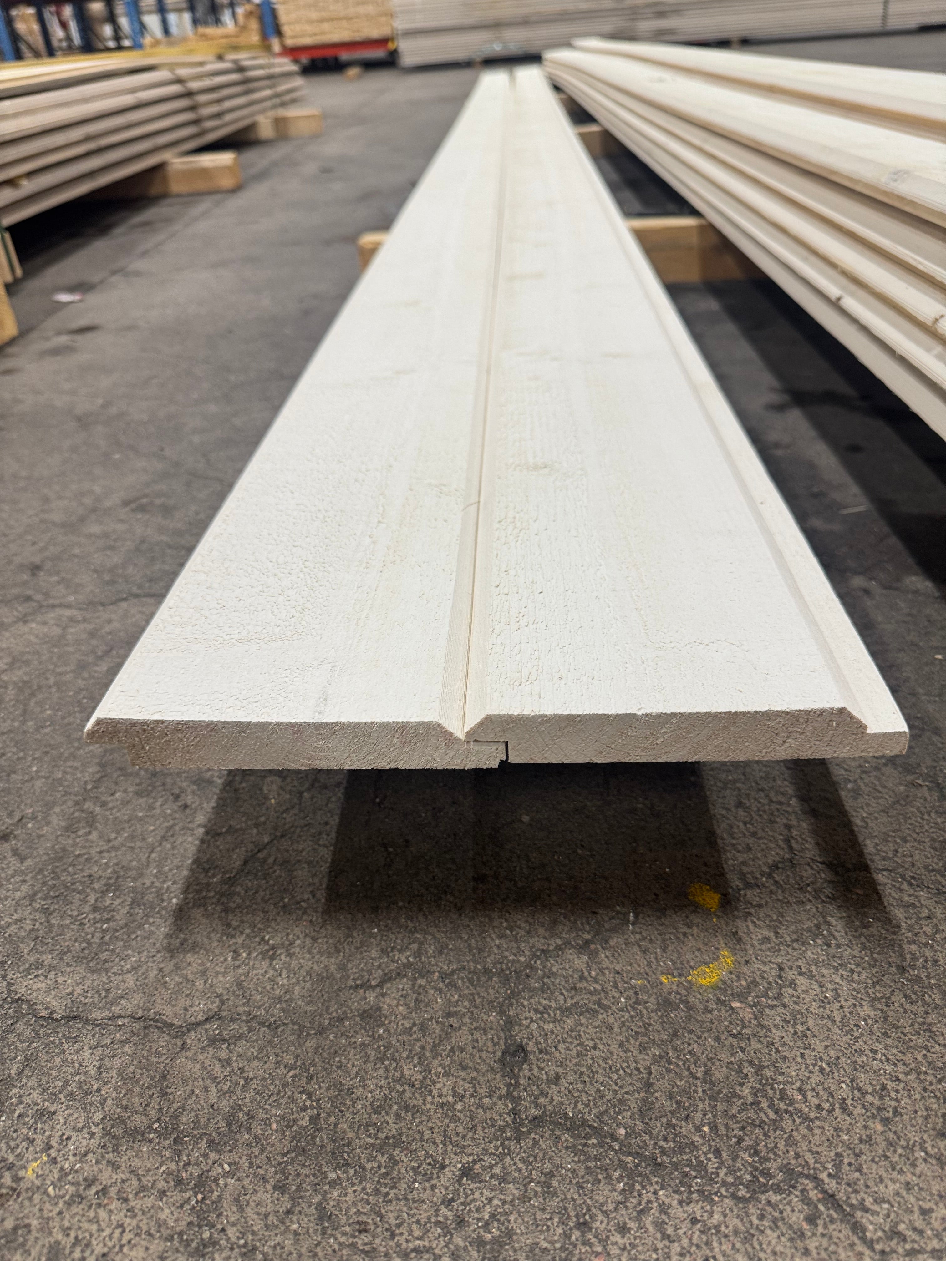 Paket Ytterpanel Dubbelfas 22x145mm – 13 st (5,40 m, Vit Alkydoljefärg)