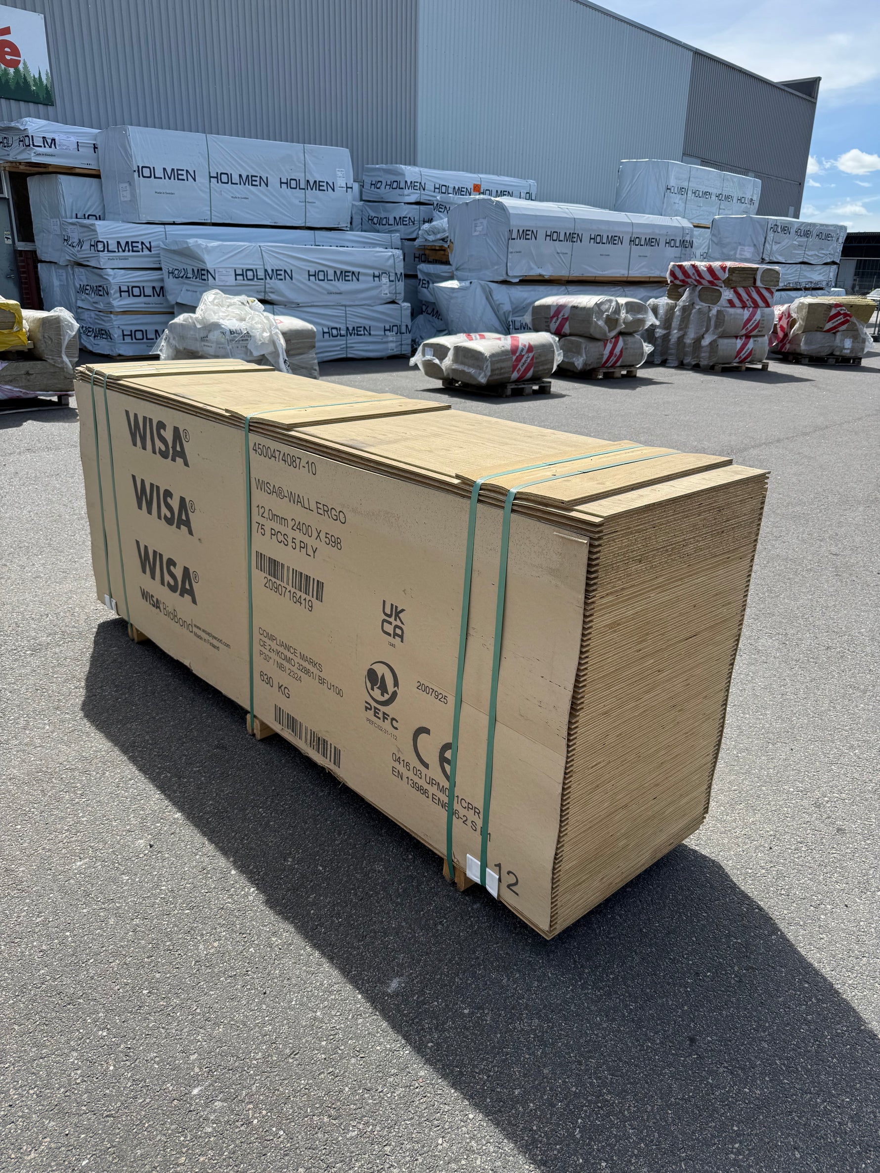 Parti WISA Wall Ergo Plywoodskivor 12mm (598x2400mm)
