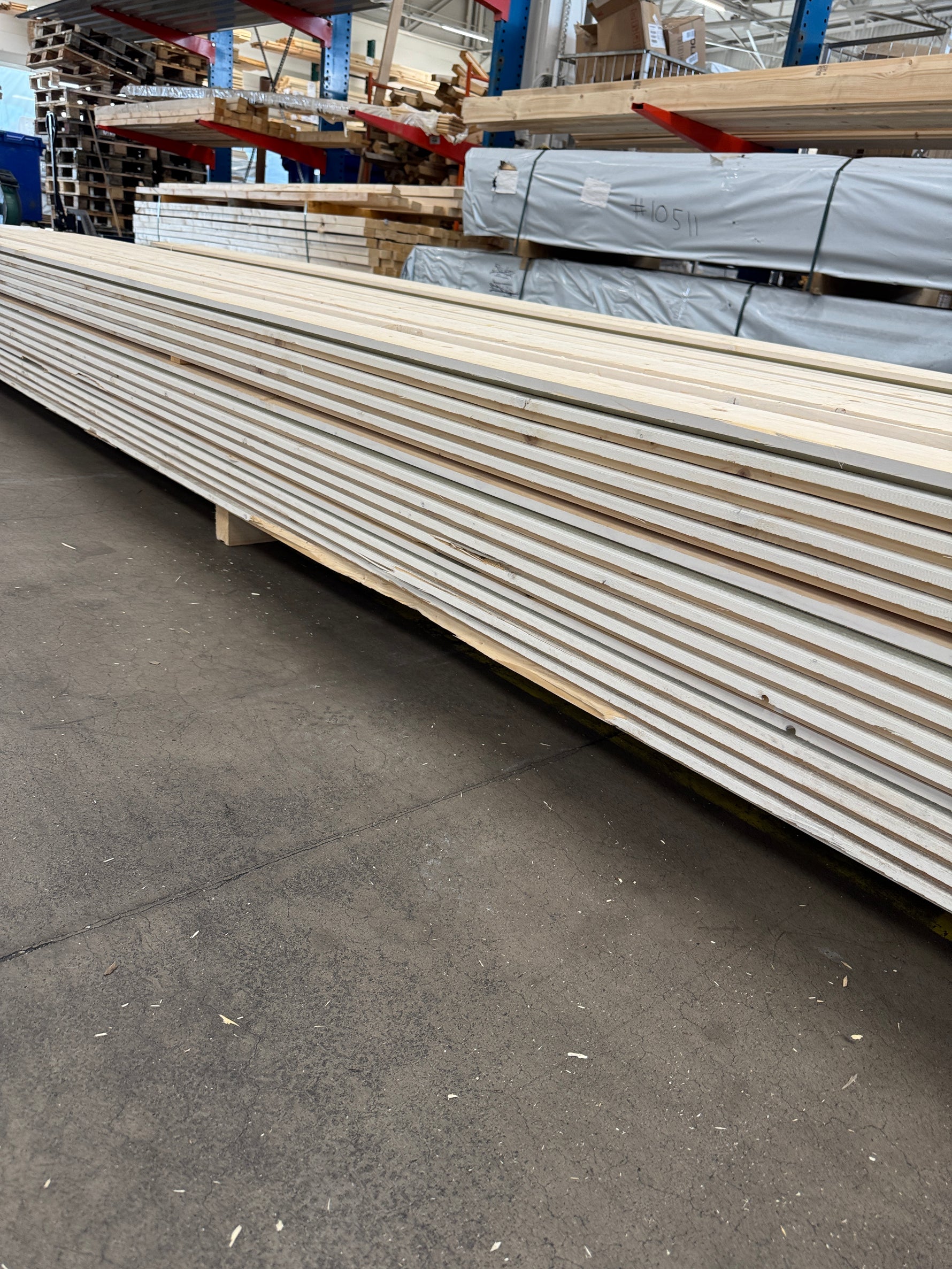 Paket Ytterpanel Enkelfas Halvspont 22x120mm, 4,50m, 127st – Grundmålad