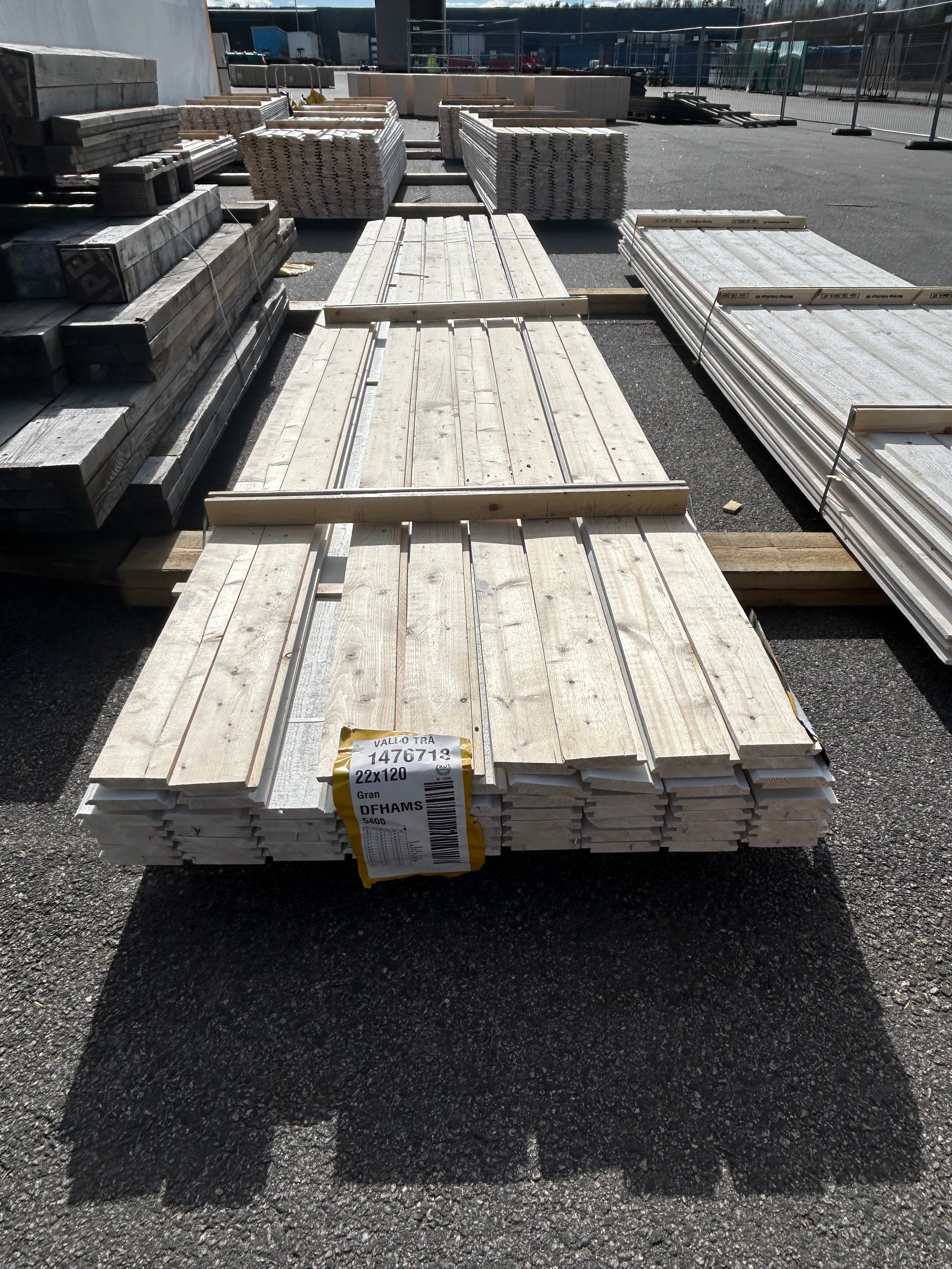 Paket Dubbelfas Halvspont 22x120 5.40m 63st