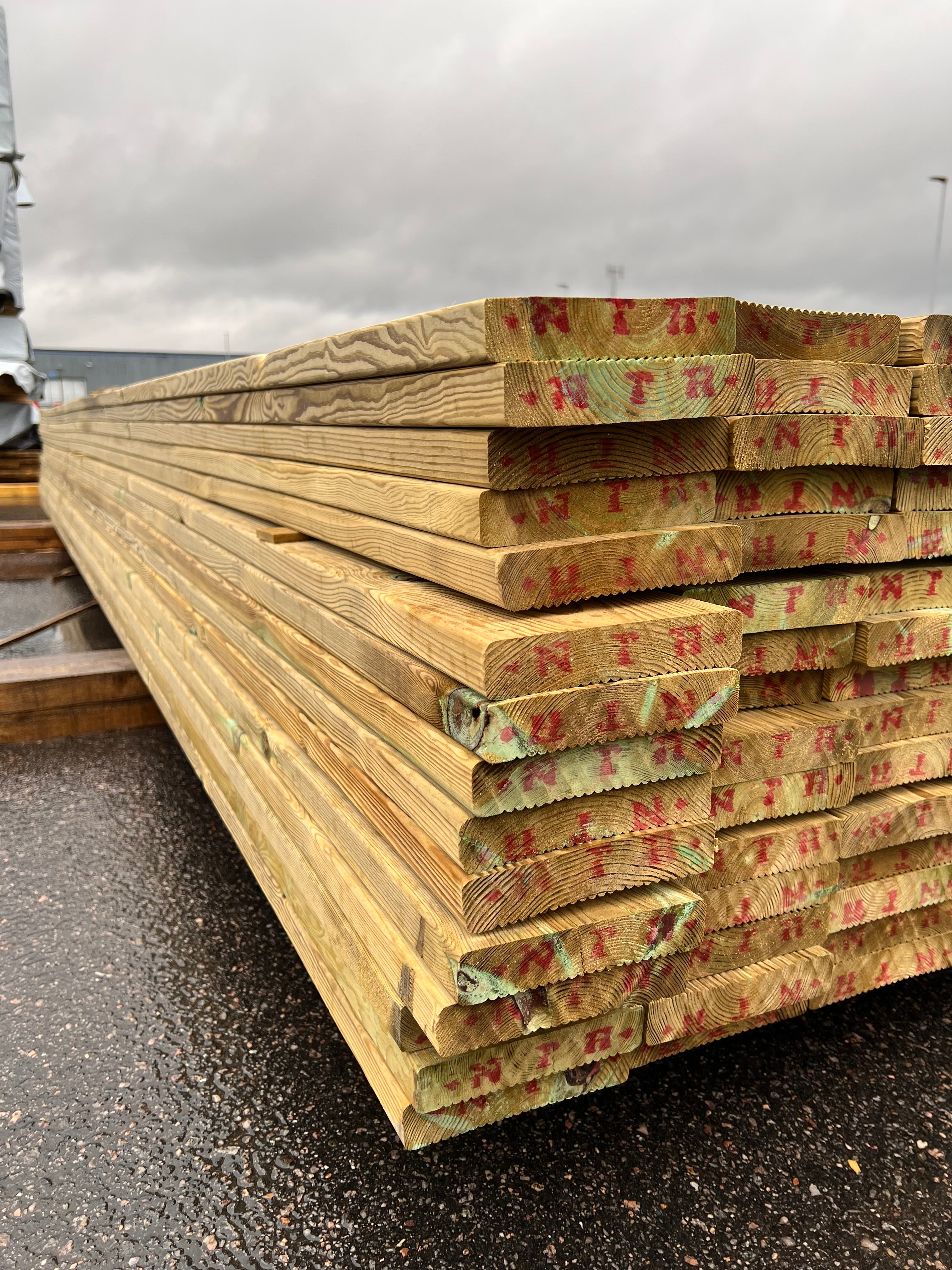 Paket Trall Rillad 28x145mm – 105 st 4.80m Tryckimpregnerad B-sort