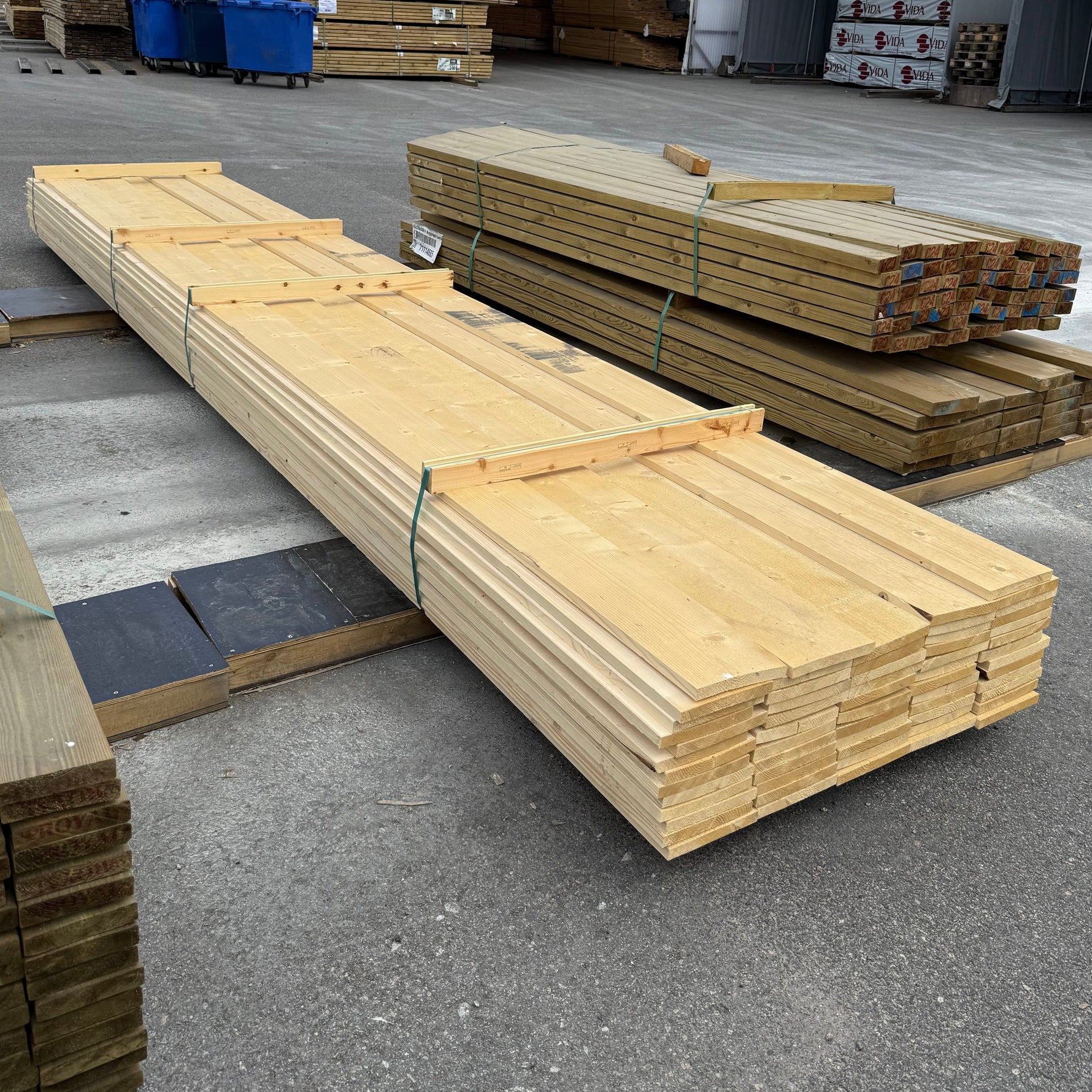 Paket Finsågade Brädor 22x195mm, 61st 5,40m (Revor)