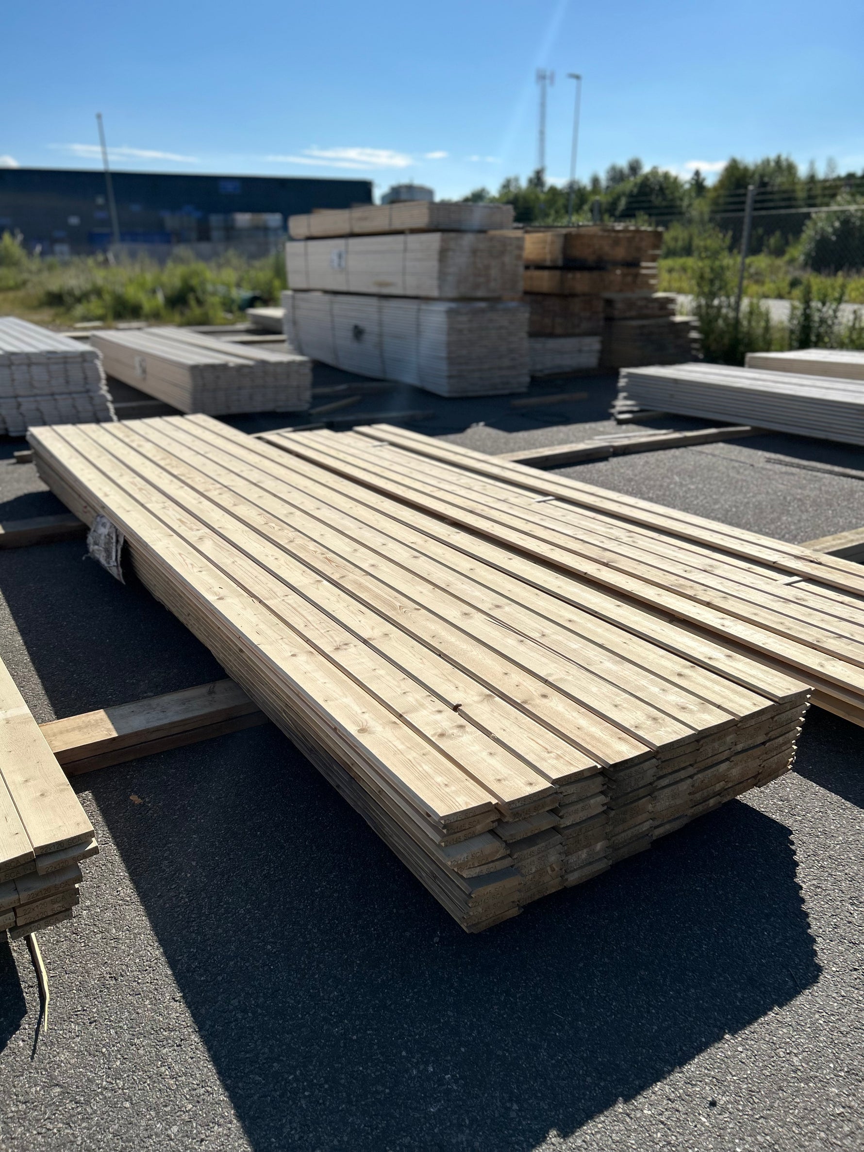 Paket Ytterpanel Dubbelfasspont 22x145mm, 96st 4.80m Obehandlad