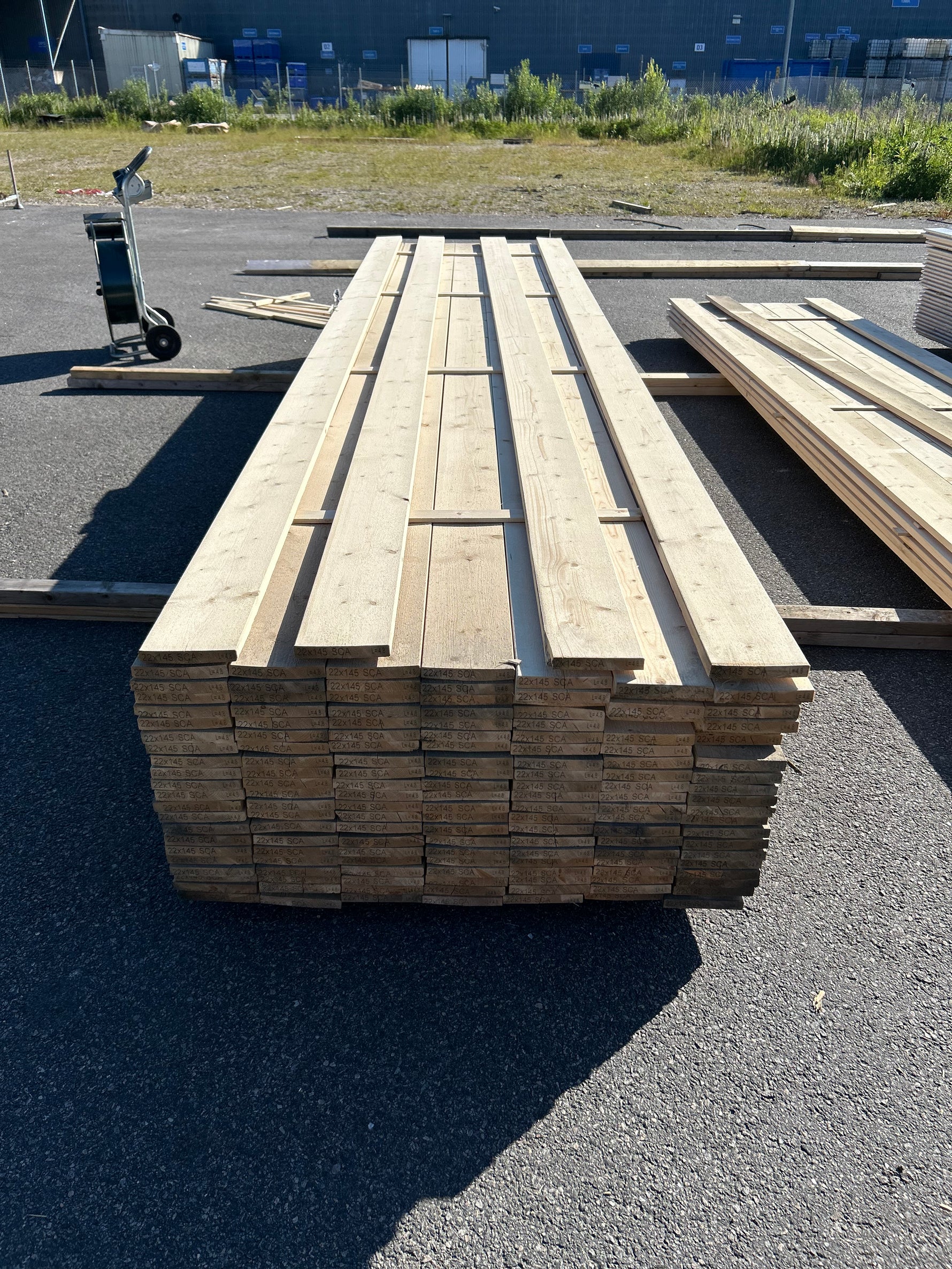 Paket Finsågade Brädor 22x145mm, 151st 4.80m Obehandlad
