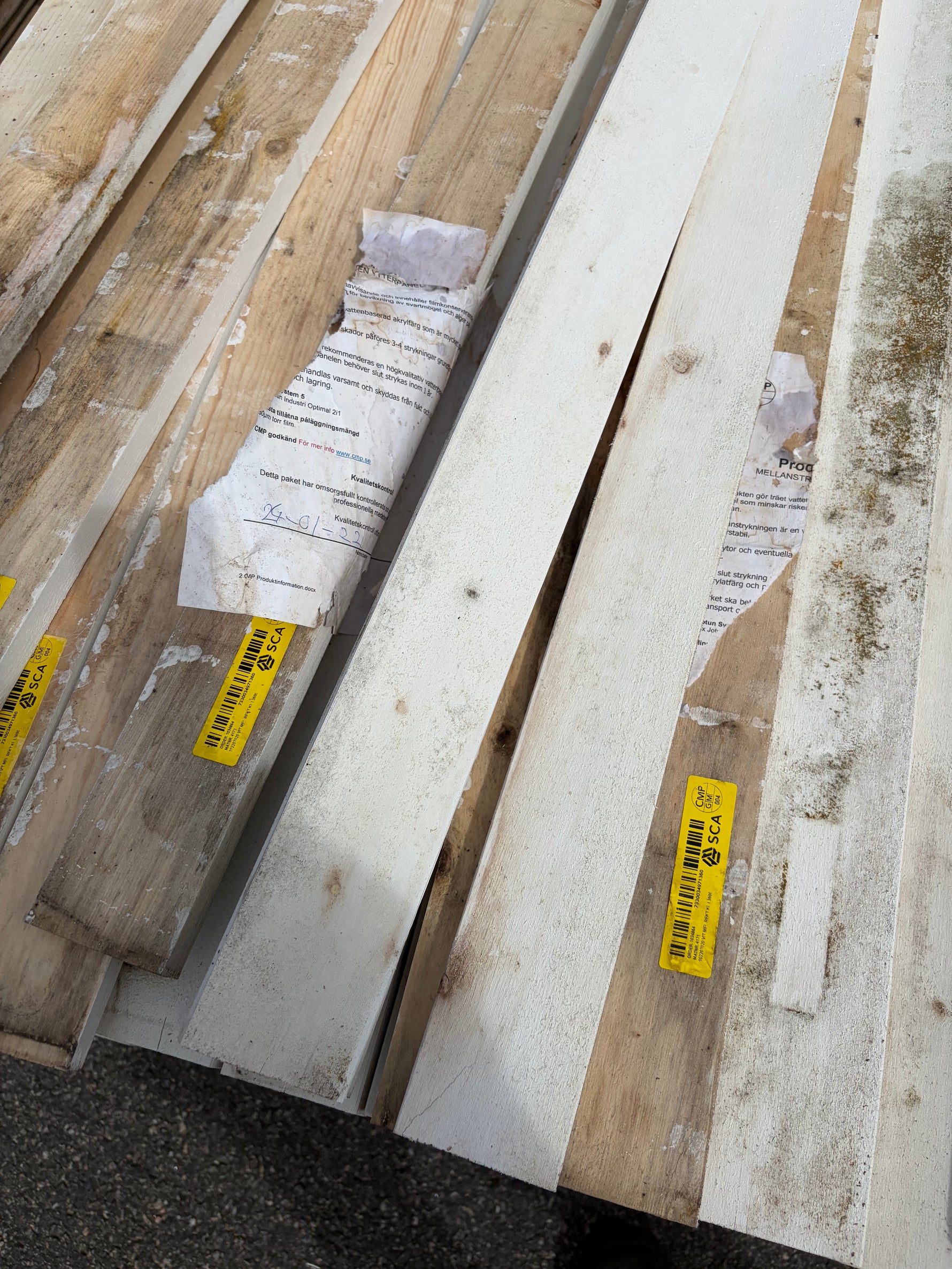 Paket Finsågade Brädor 22x70mm, 390st 3.60m Mellanstruken