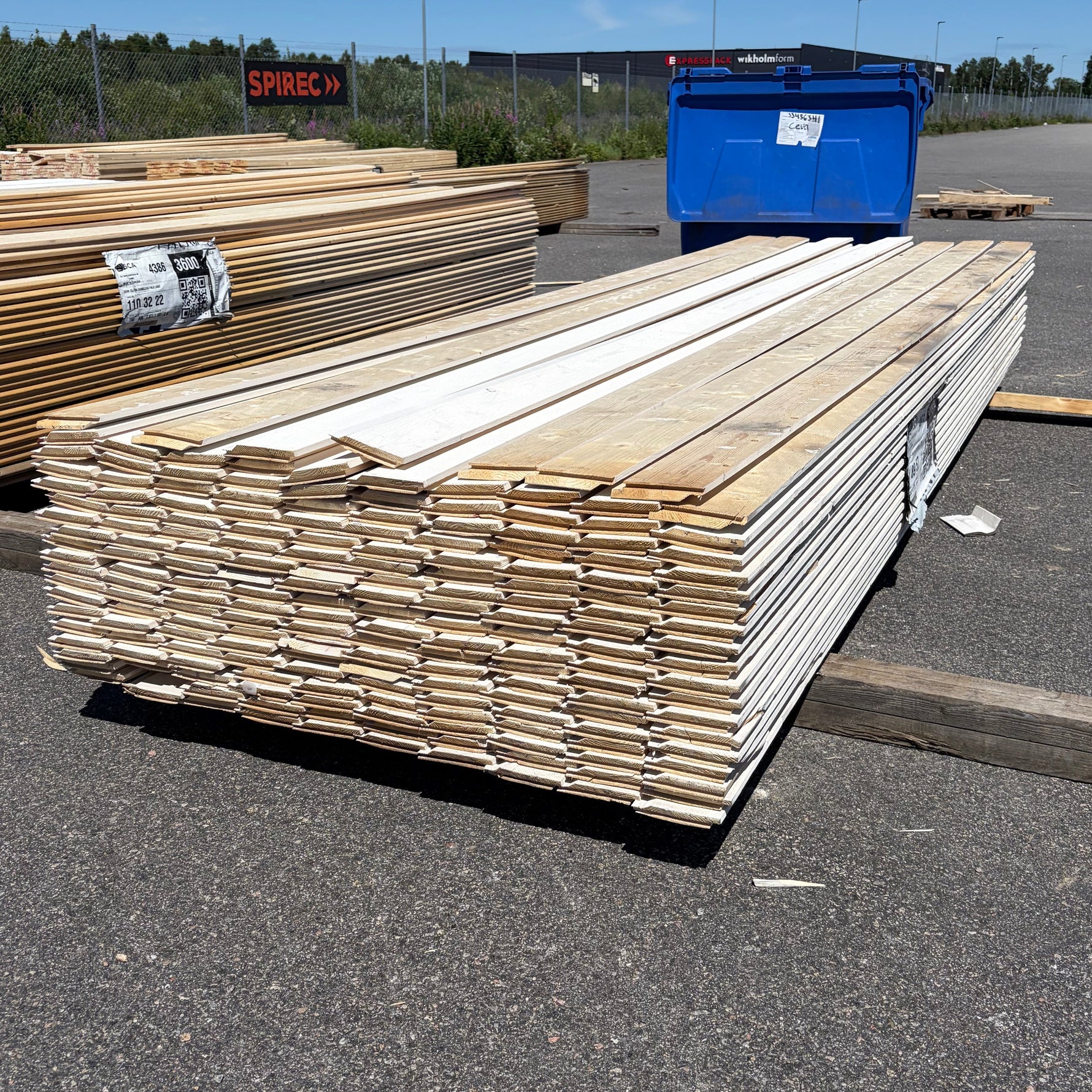 Paket Ytterpanel Enkelfas Fals Ändspont 22x120mm, 185st 3.60m
