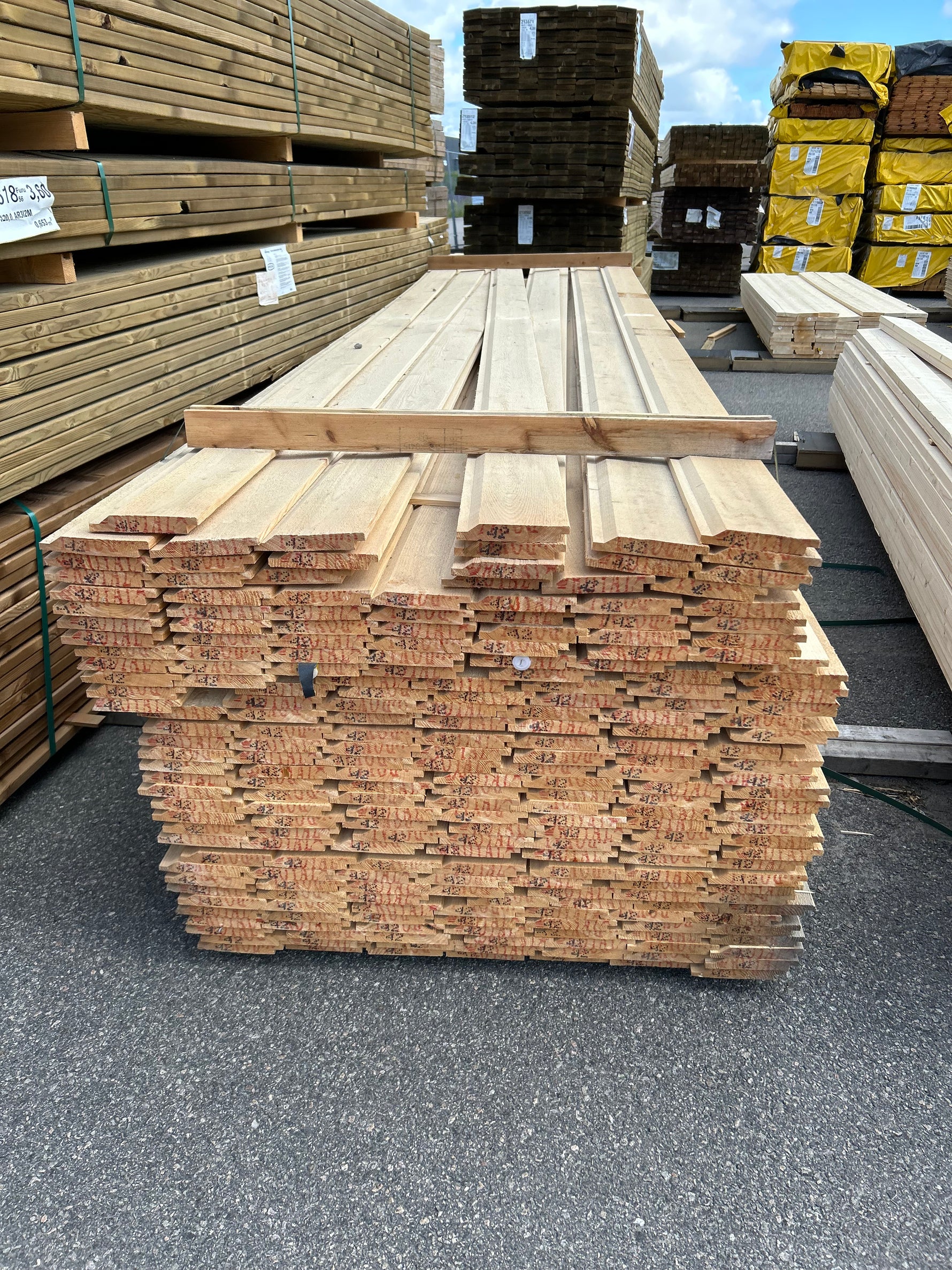 Paket Ytterpanel Enkelfas Halvspont 22x145mm, 231st 4,20m