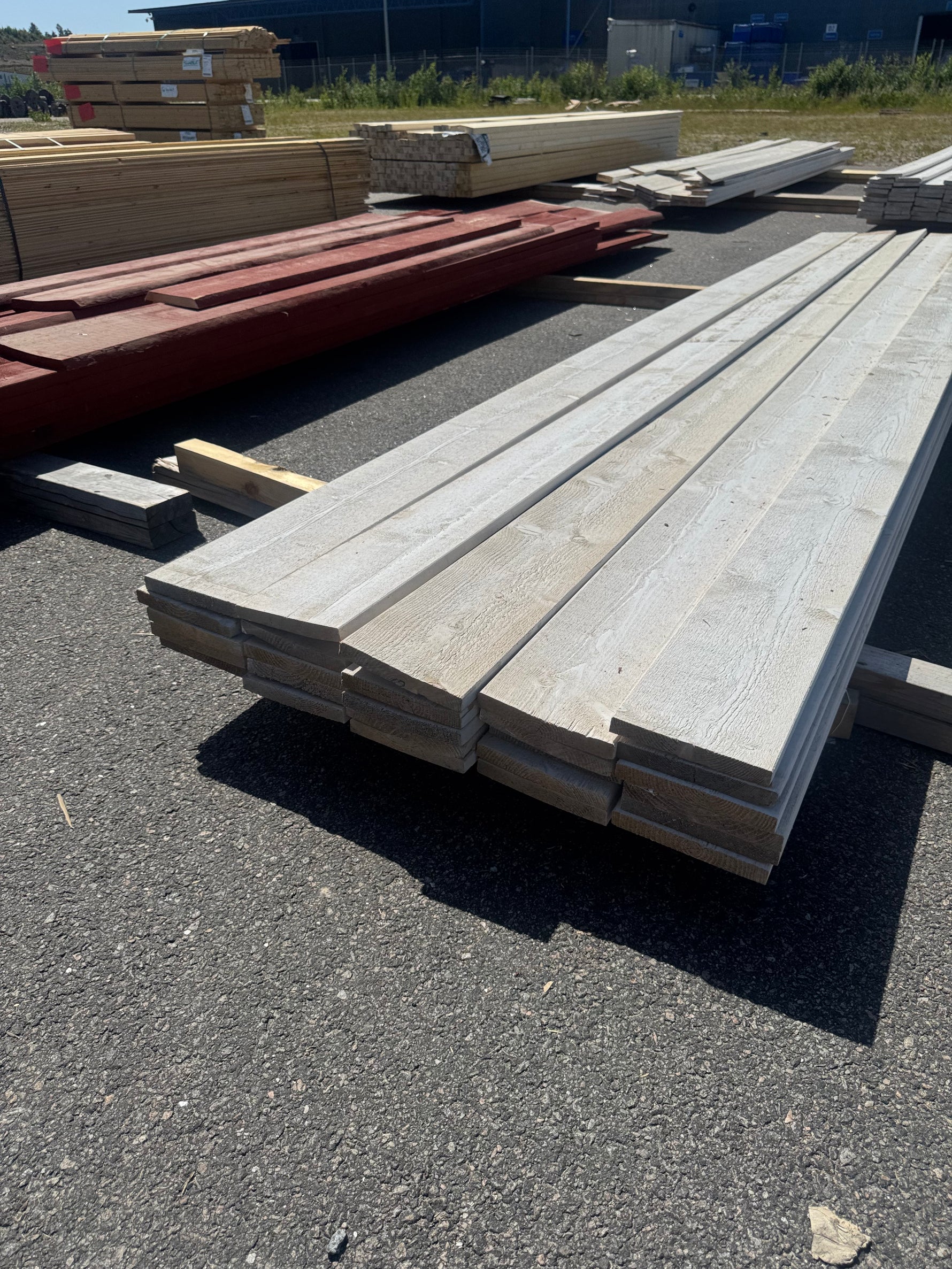 Paket Finsågad Panel 22x170 mm, 26 st 4,20 m Vitmålad