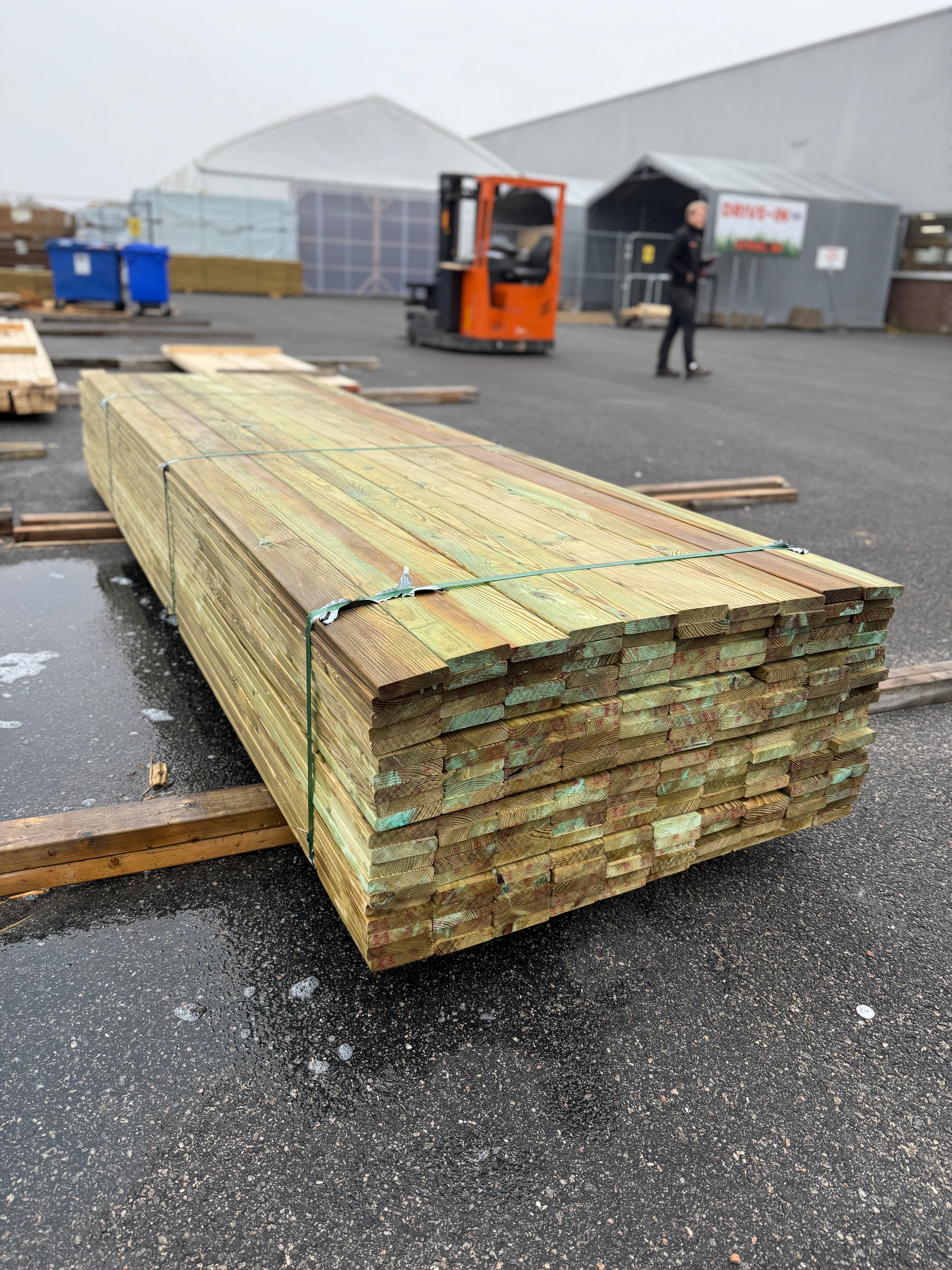 Paket Tryckimpregnerad trall 22x95 – 200 st 3,3-3,60m (B-sortering)