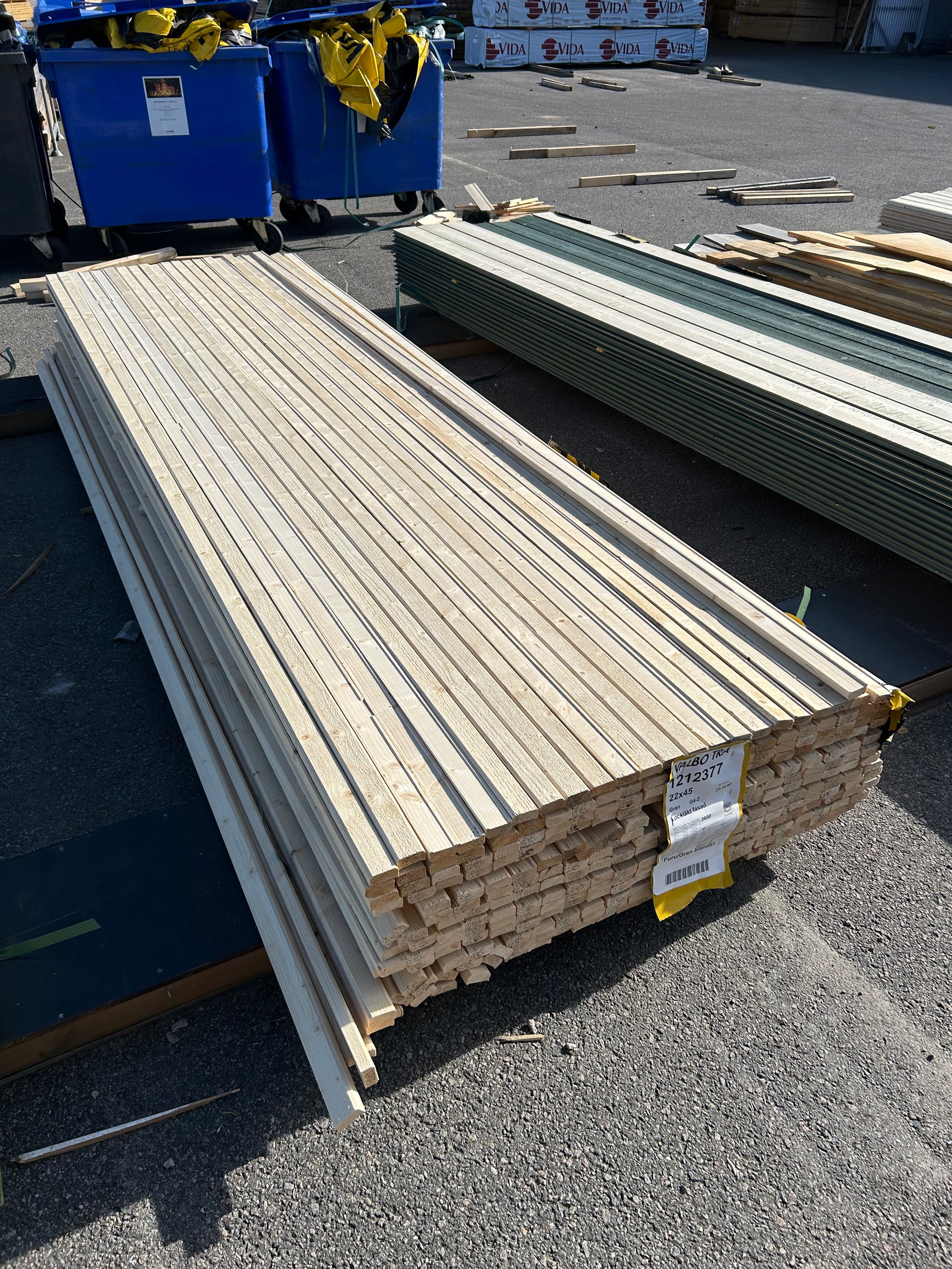 Paket Lockläkt 22x45mm 3.60m 286st Obehandlad