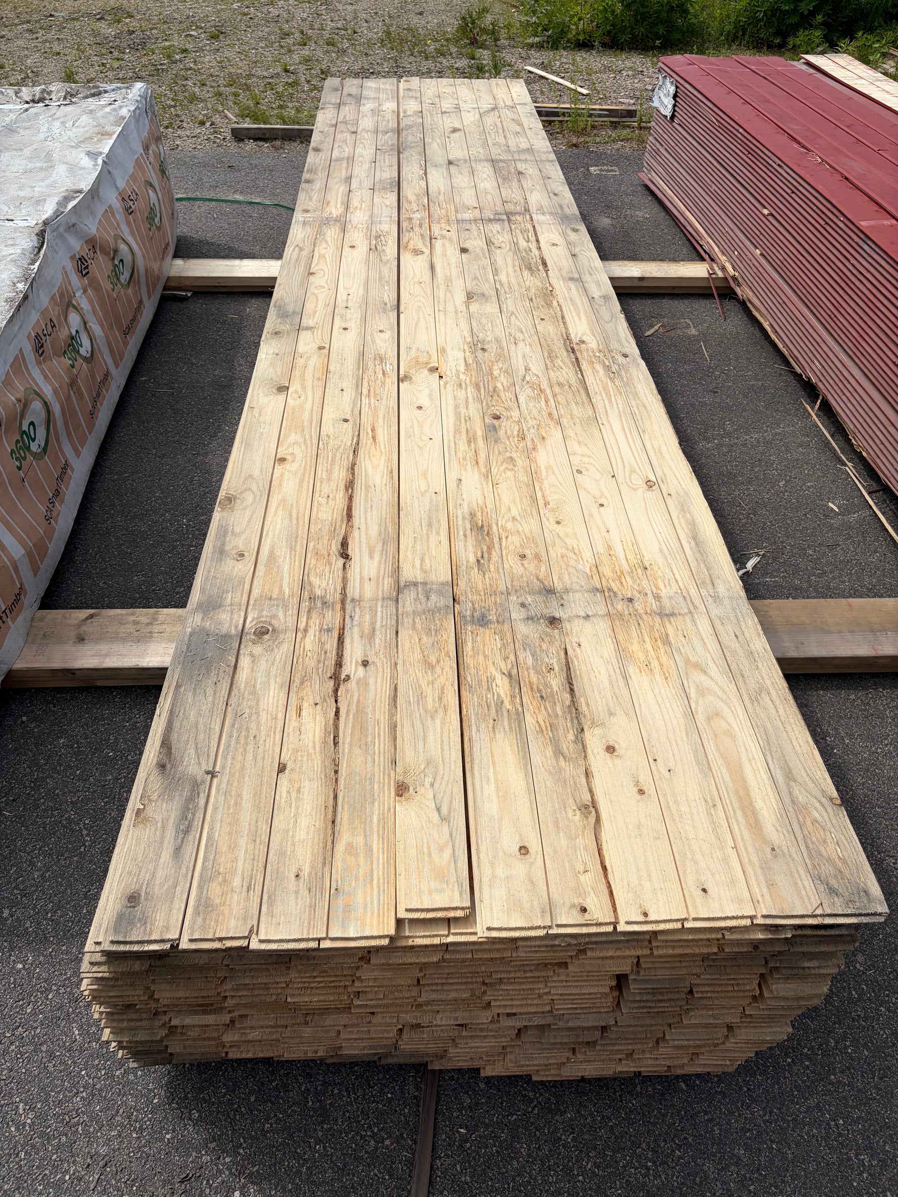 Paket Råspont Ändspontad 17x95mm, 330st 4.80m- Mögel/Fuktskadat