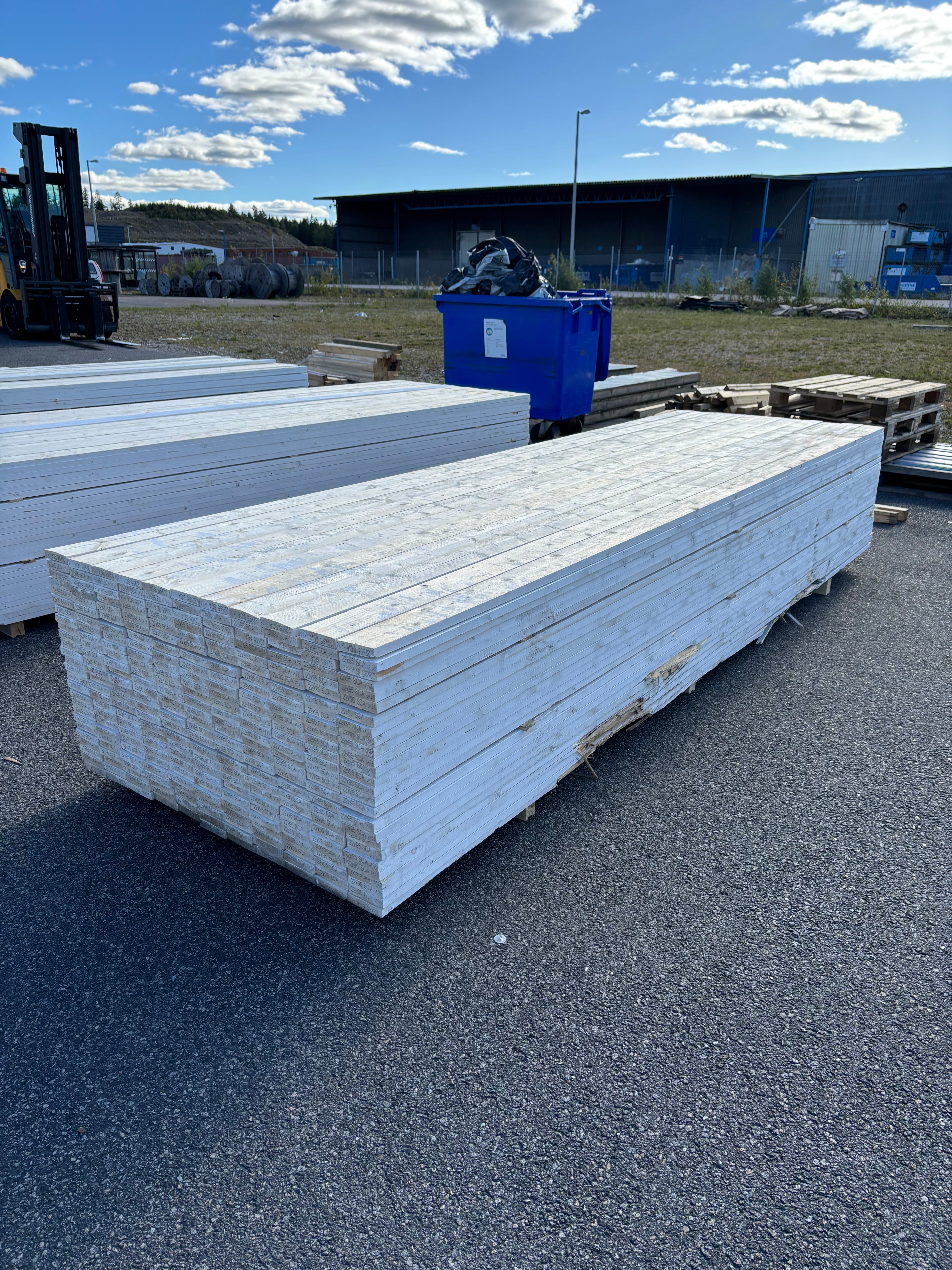 Paket Finsågade Brädor 22x95mm 3,60m 286st Vit Mellanstrukna