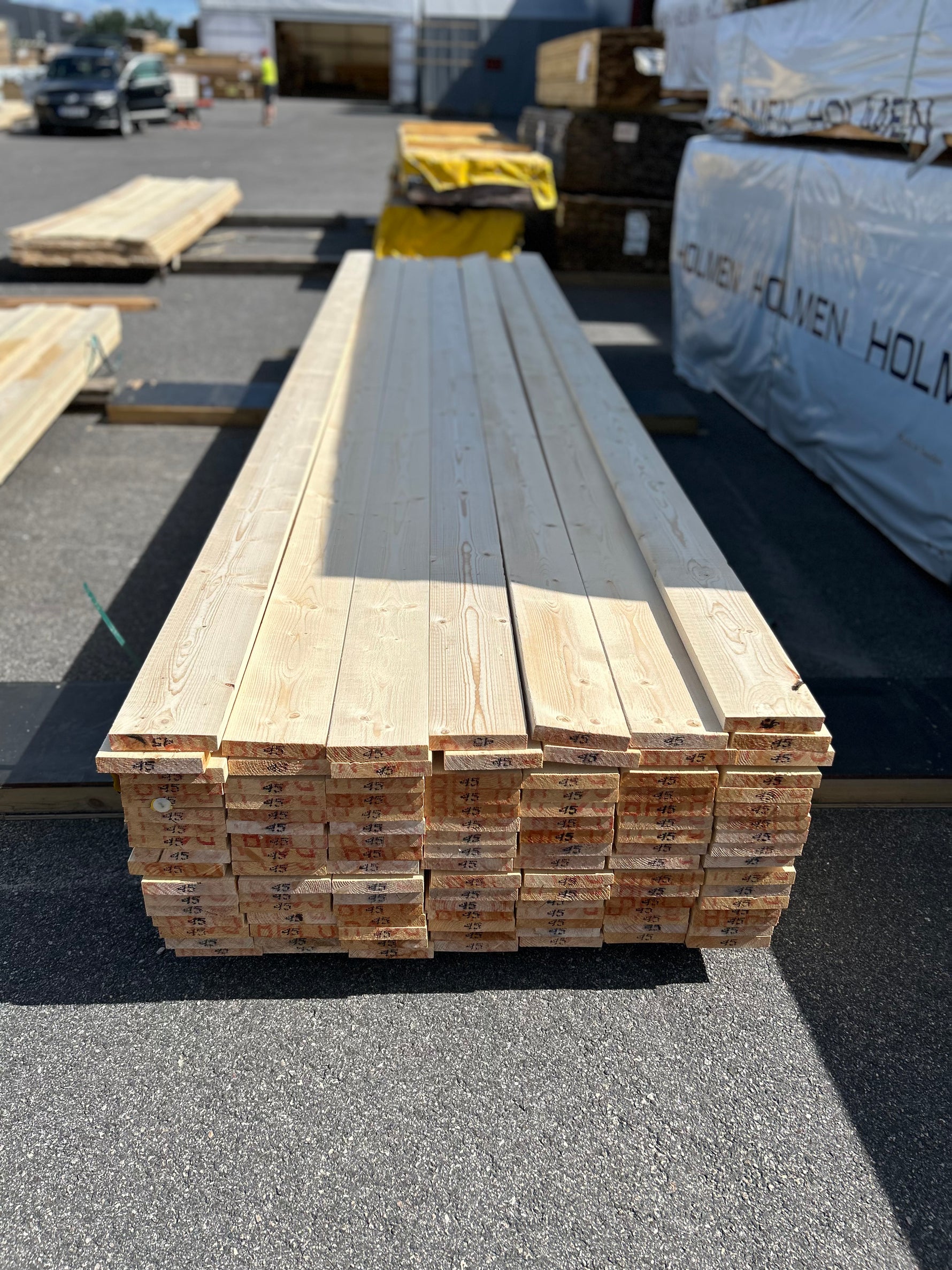 Paket Finsågade Brädor 28x145mm 4.50m 114st Obehandlad