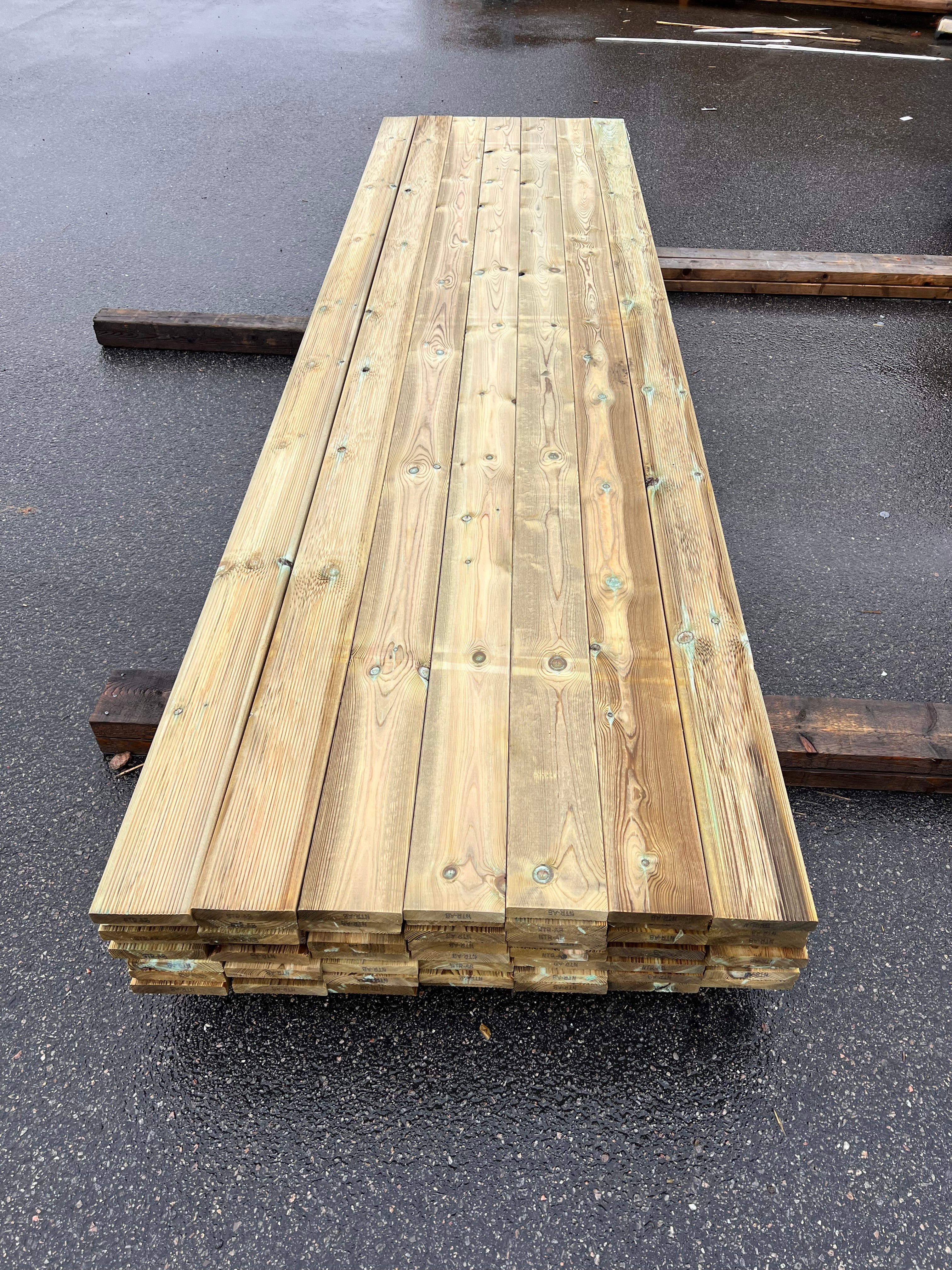 Paket Rillad Trall Tryckimpregnerad 28x145mm – 57 st (3,90 m, Furu, B-sortering)