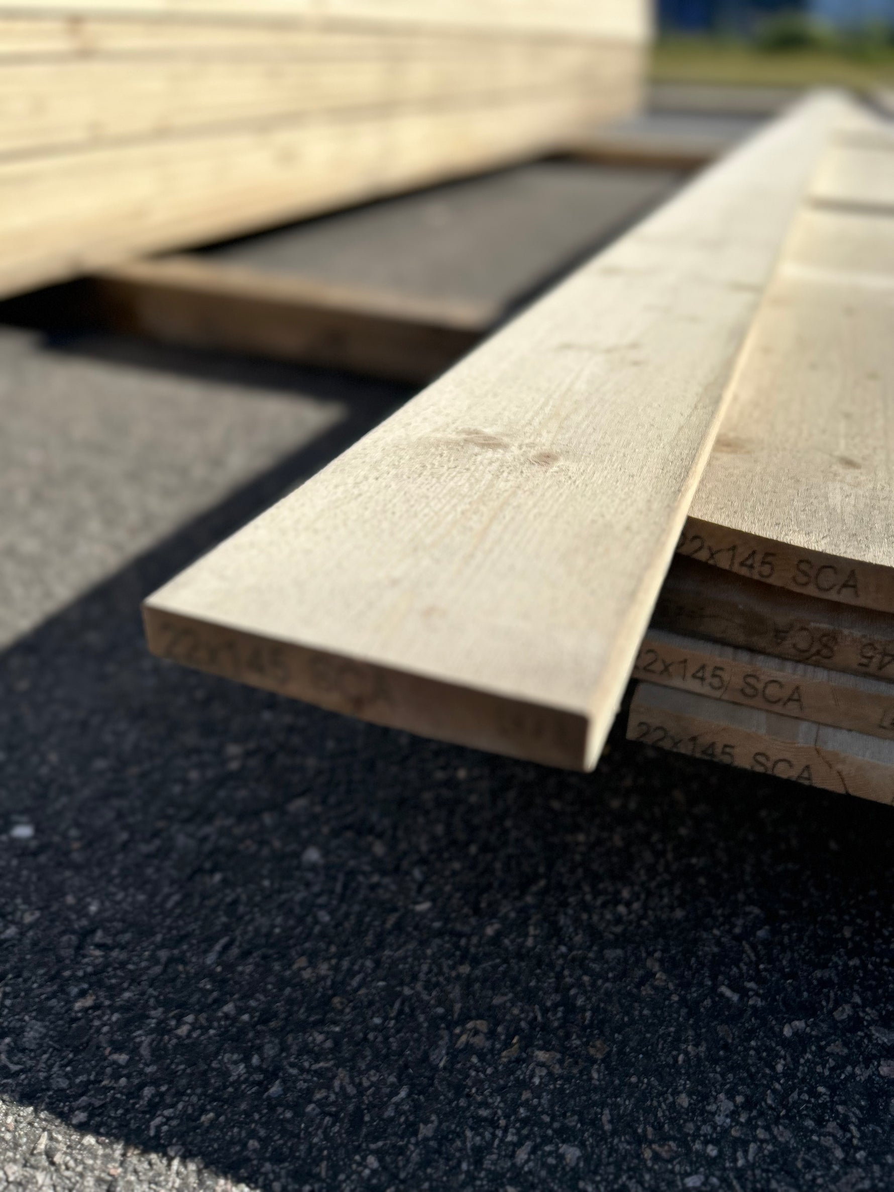 Paket Finsågade Brädor 22x145mm, 31st 4.80m Obehandlad