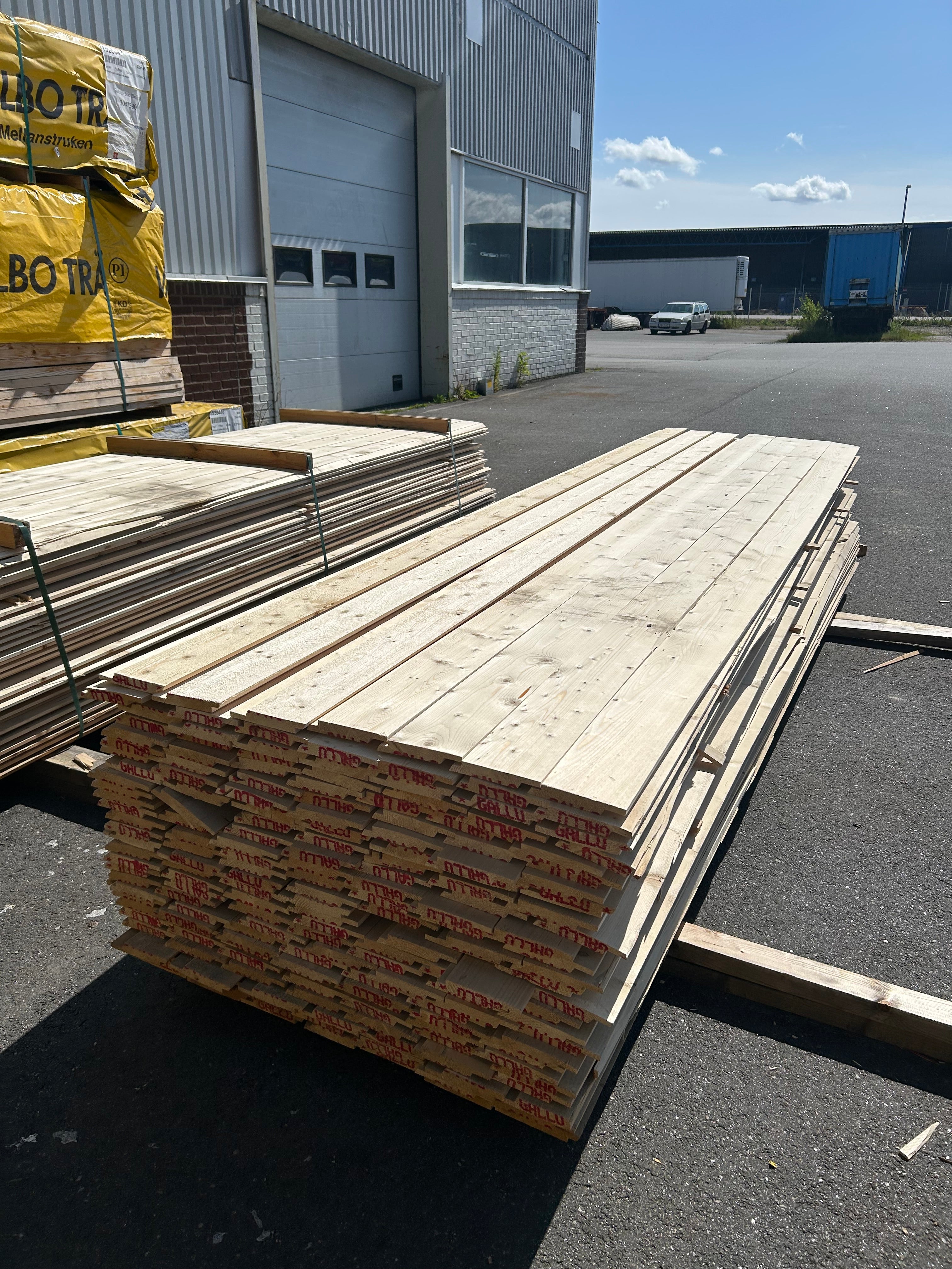 Paket Ytterpanel 22x145mm 3.60m 182st obehandlad