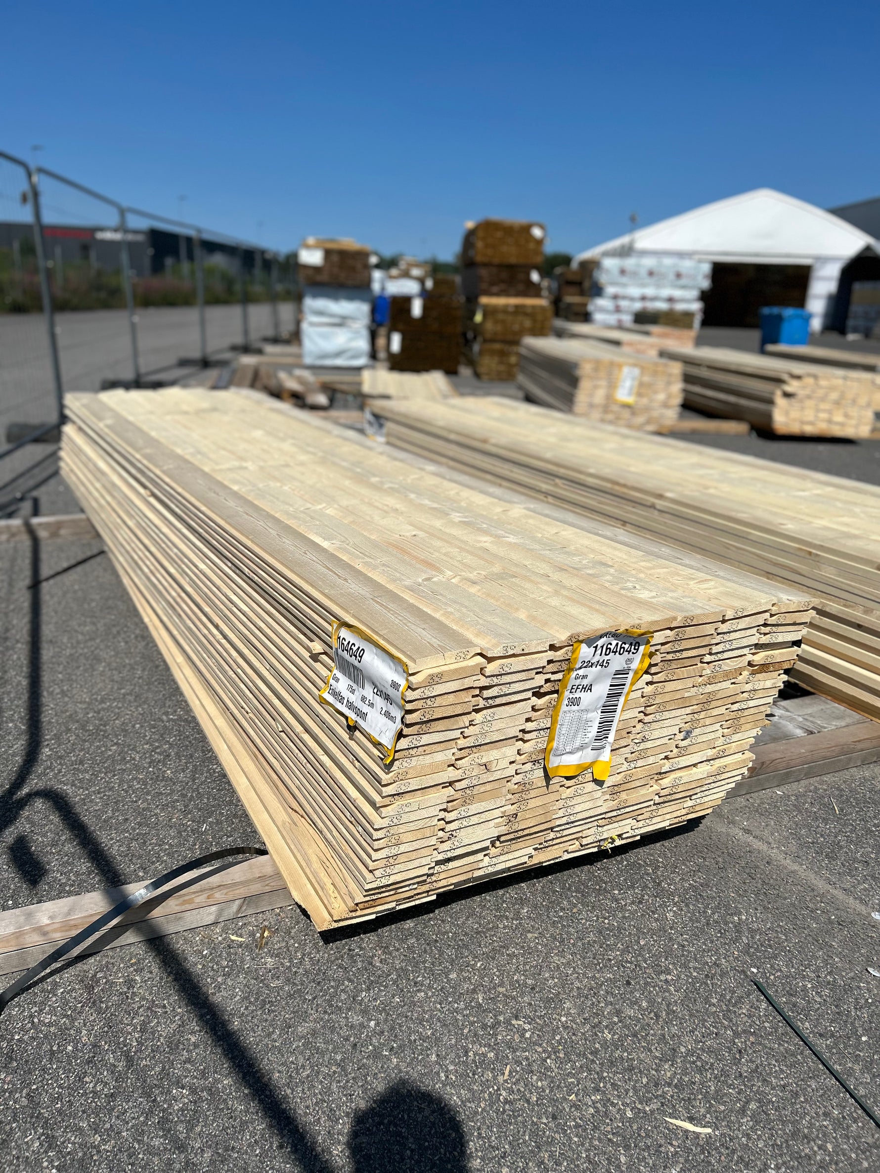 Paket Enkelfas Halvspont 22x145mm 3.90m 175st Obehandlad