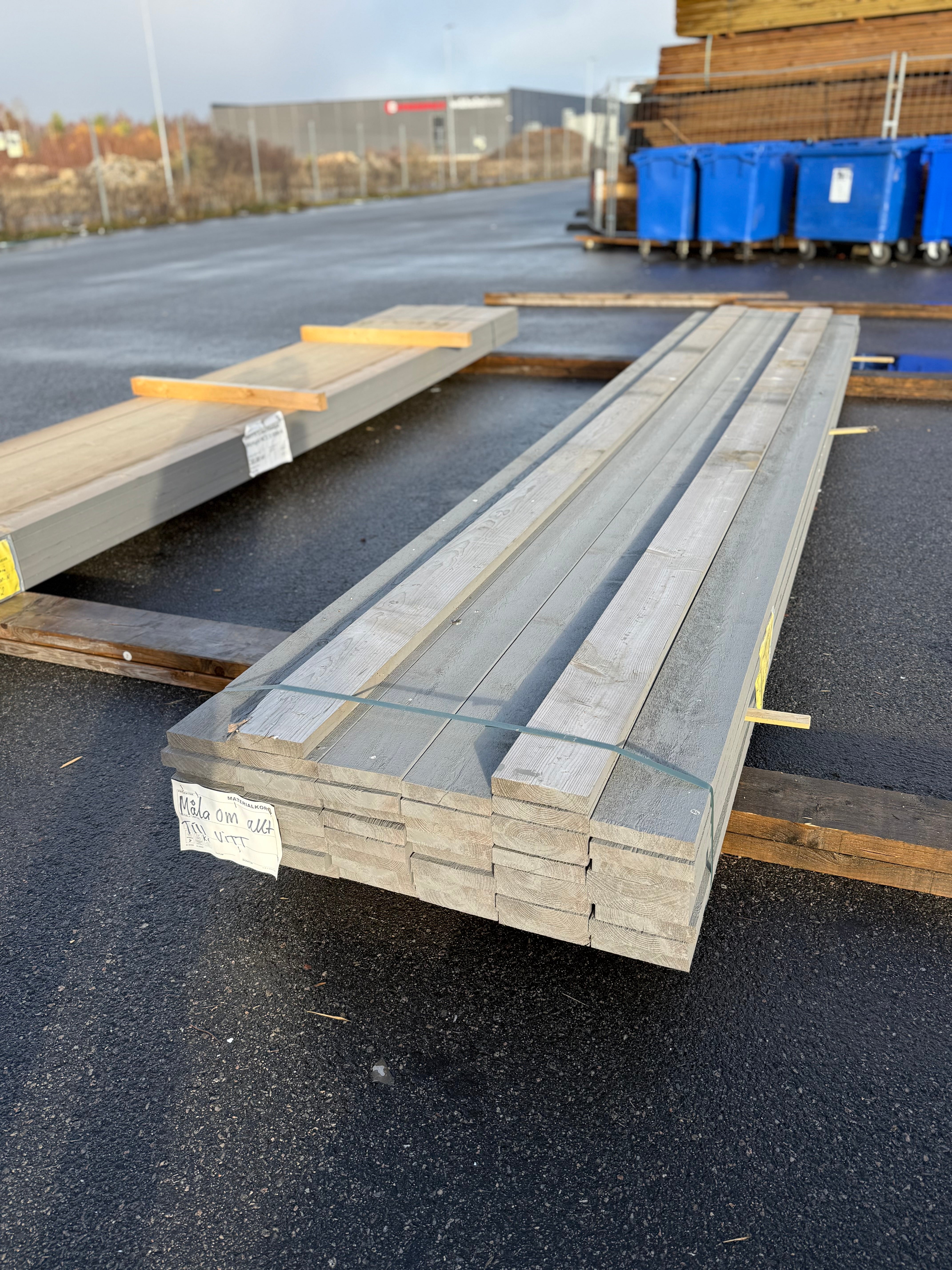 Paket Finsågad Bräda 28x145 mm – 19 st (4,80 m, Målad NCS S 6500-N)