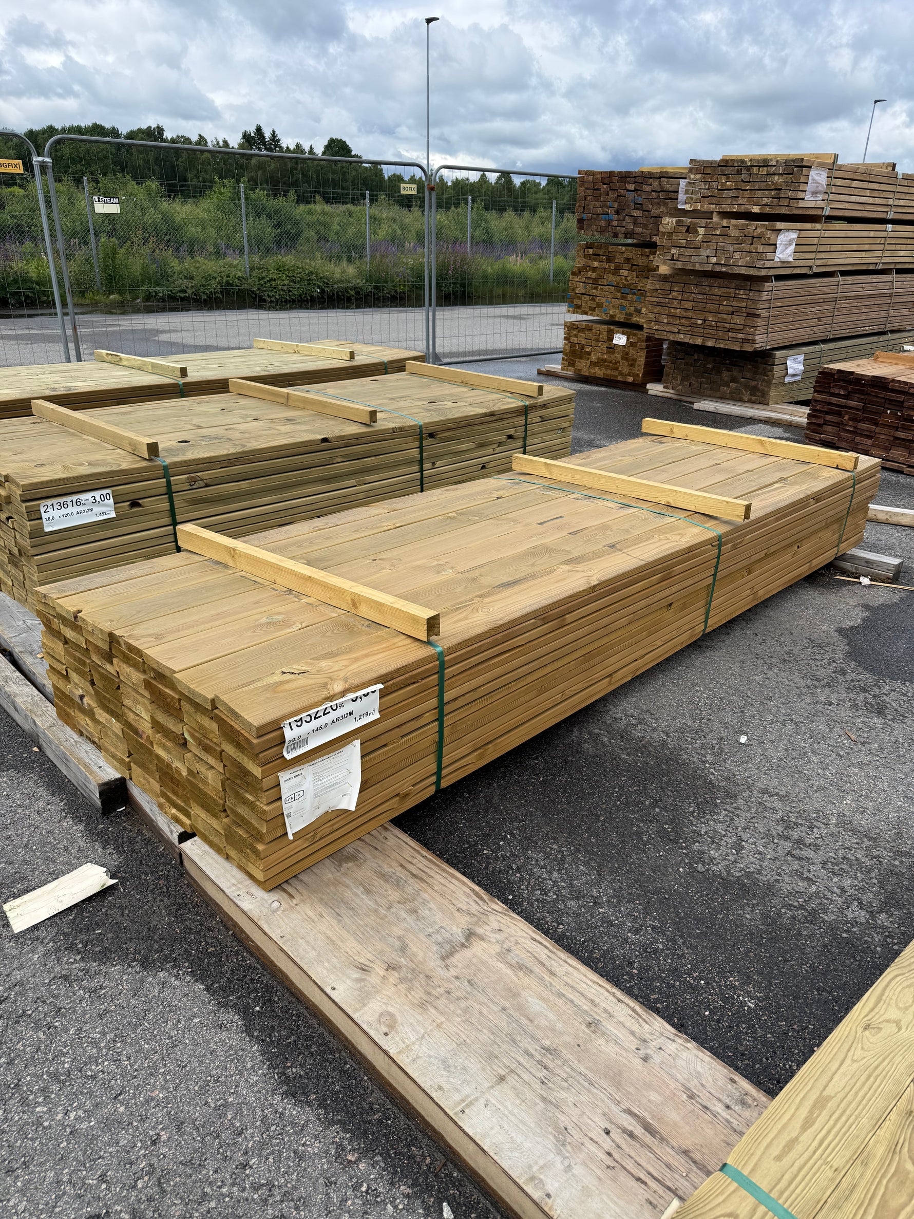Paket Tryckimpregnerad Trall 28x145mm 3.30m 91st B-Sortering