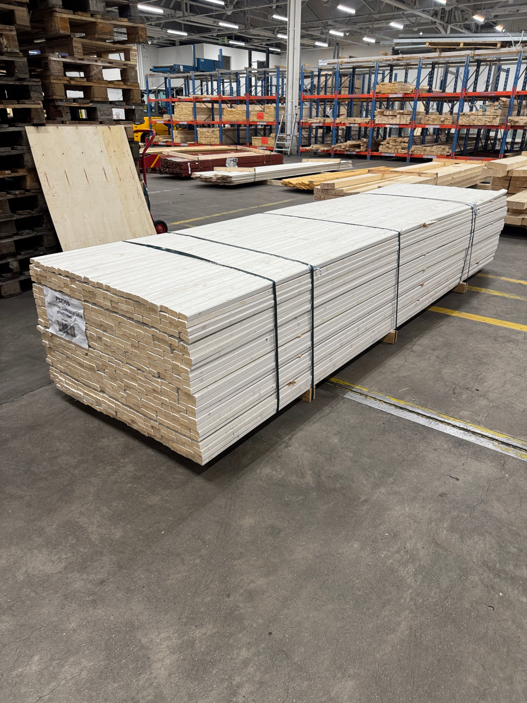 Parti Lockläkt 22x45mm, 528st 3.6m- Grundmålade