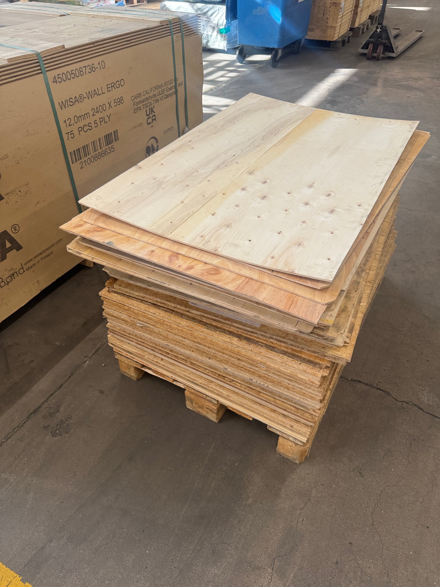 Pall OSB & Plywood – ca 70 skivor
