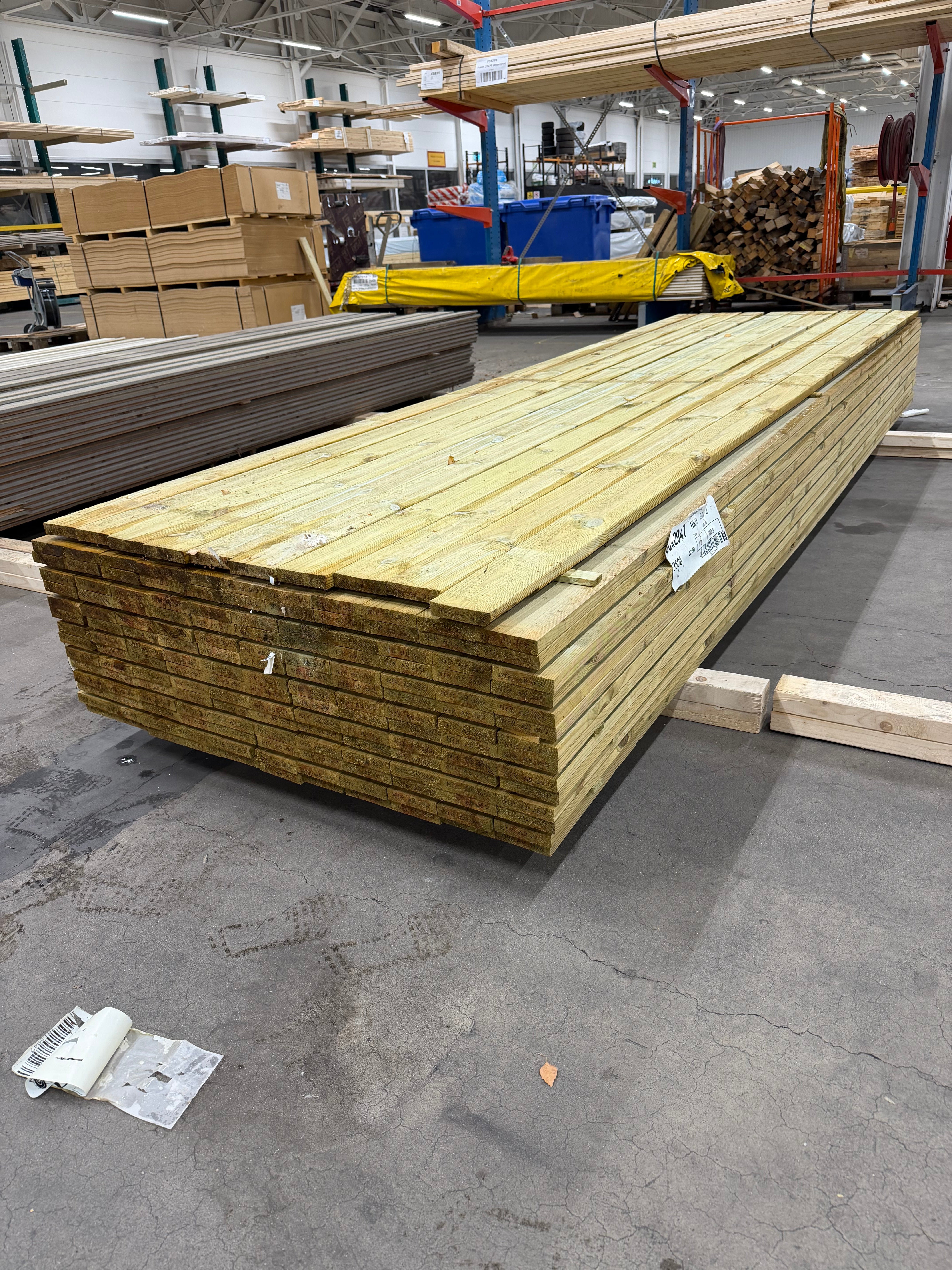 Paket Finsågad Panel 22x95 mm – 164 st Tryckimpregnerad