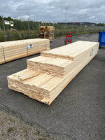 Parti Finsågade Brädor 22x120 mm – 3.60–4.80 m (Andra sortering)