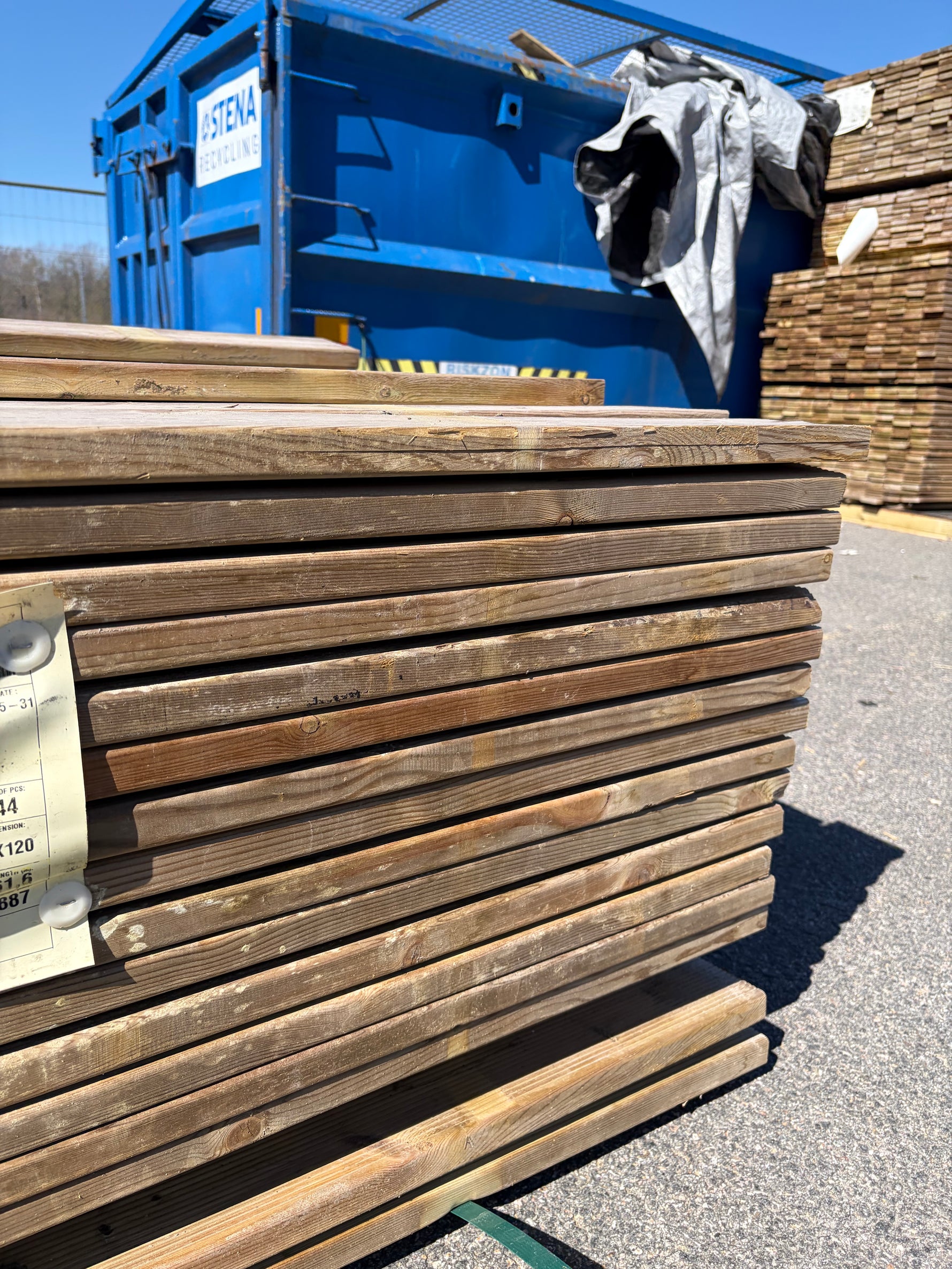 Paket Tryckimpregnerad Rillad Trall 28x120mm, 144st 3,90m